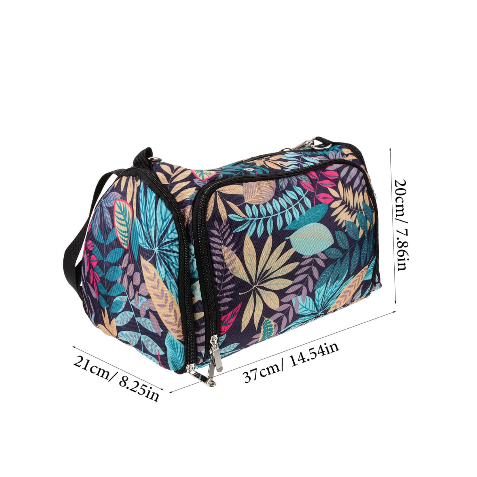 Gadpiparty Bolsa Organizadora para Hilo y Agujas de Tejer, Tela Oxford, Doble Capa Cremallera, Portátil para Ganchillo y Costura