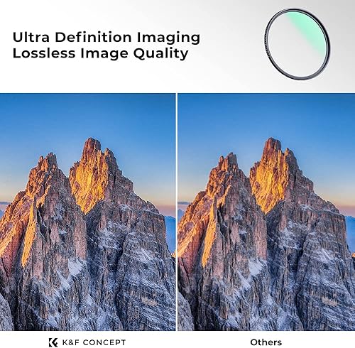 Miniatura 4 de K&F Concept Filtro de protección UV MC de 3.740in con 28 revestimientos multicapa HDhidrofóbicoresistente a los arañazos, filtro UV ultra delgado