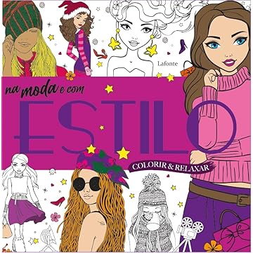 Capa do livro Na moda com estilo: Colorir e Relaxar