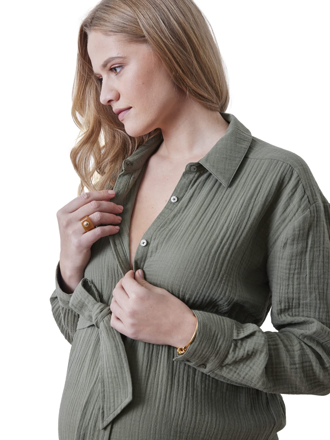 VERTBAUDET Robe-Chemise Longue Gaze de Coton Grossesse et Allaitement