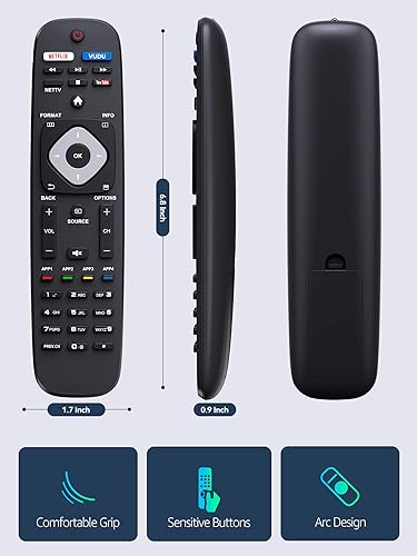 Miniatura 7 de Nuevo reemplazo remoto para Philips Smart TV NH500U NH500UW NH503UP 43PFL4902 65PFL5602 55PFL5602 50PFL5602 43PFL5602 75PFL6601 32PFL4902 40PFLL5602
