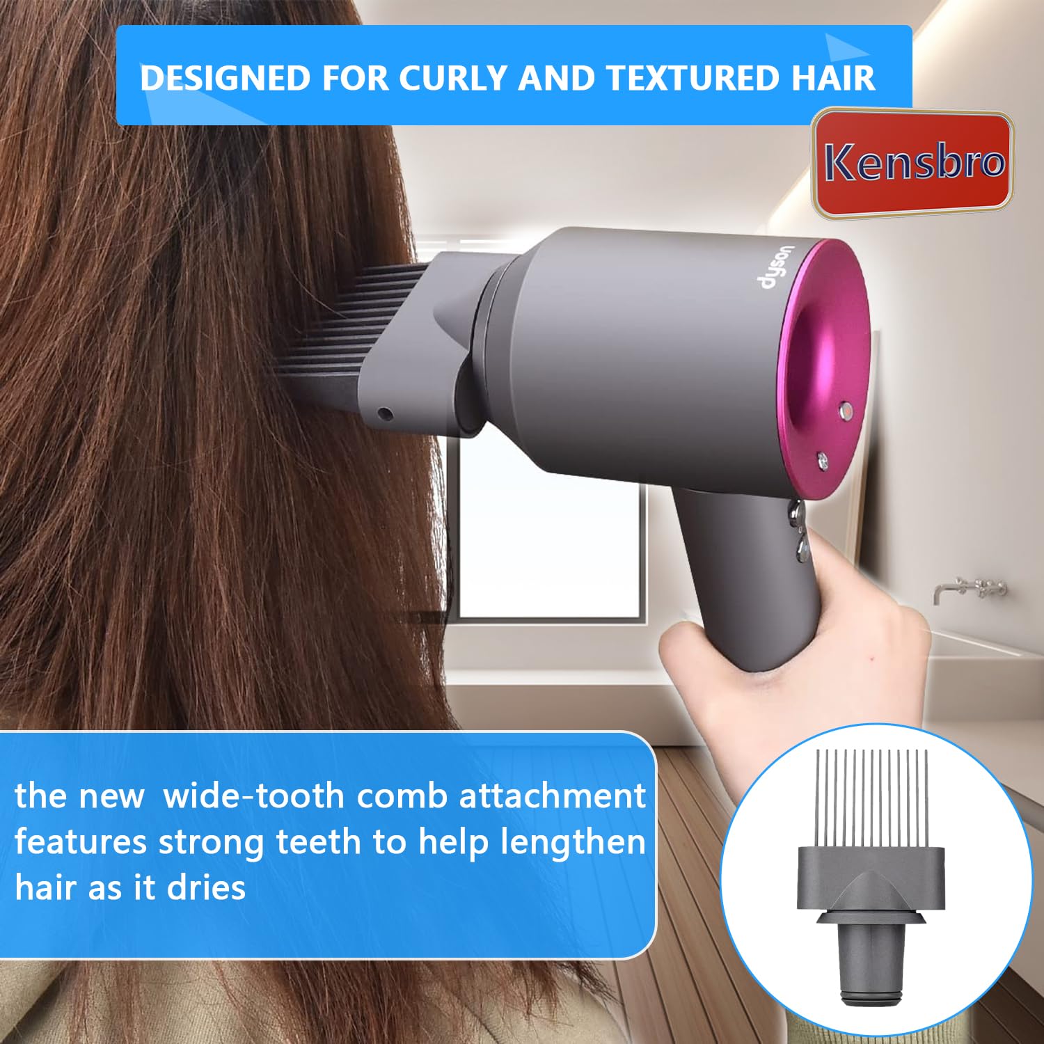 4 Stück Airwrap Diffusor Aufsatz für Dyson, Diffusor und Adapter für Dyson Airwrap Styler HS01,HS05, Anti Flying Düse Zubehör, Comb Air Nozzle, Professionelle Styling-Werkzeug für Lockiges
