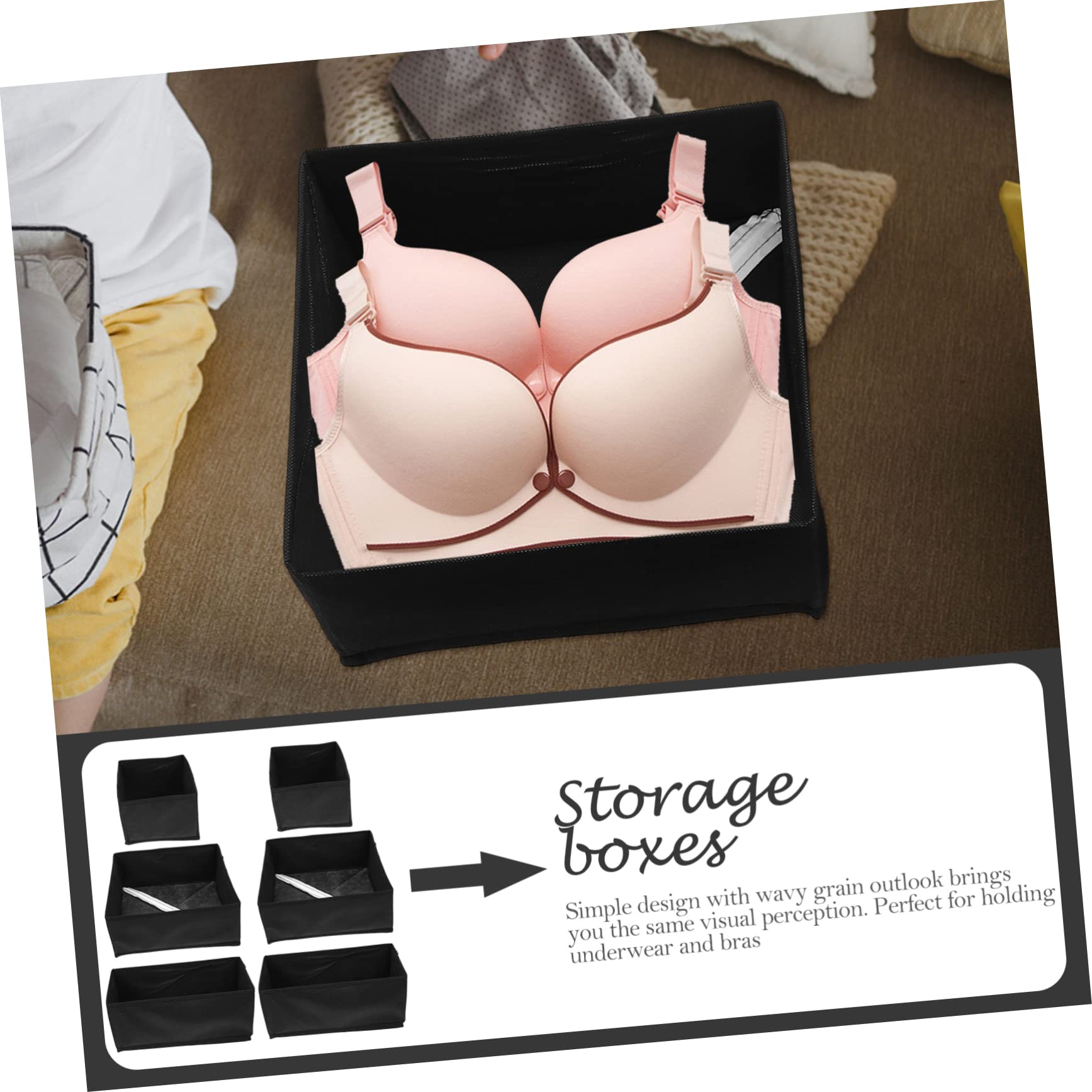 ULTECHNOVO 6pezzi Custodia Per Contenitore Vestiti Scatole -oggetti Cestini -biancheria Intima Organizer Per Vestiti Per Ragazza