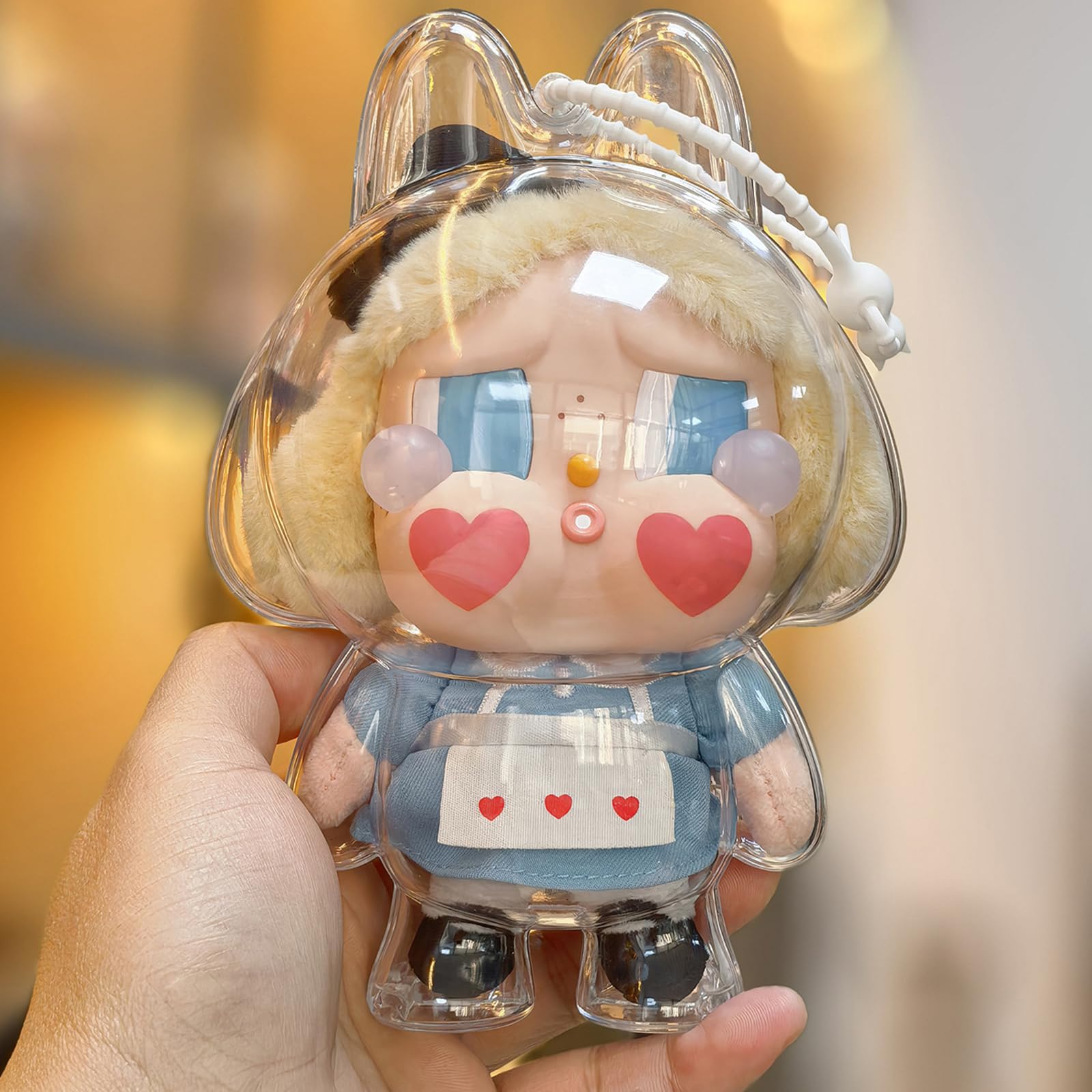 Amazon.co.jp: LABUBUぬいぐるみ用クリアバッグキーチェーン