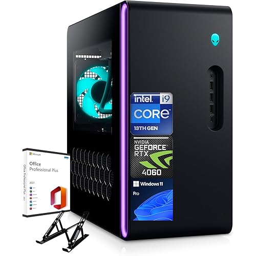 Alienware Aurora R16 Gaming Desktop PC, Intel 24-core i9-13900F (up to 5.6GHz), GeForce RTX 4060, 64GB DDR5 RAM, 4TB SSD, 2TB HDD, Wifi 6E, 12 USB Ports, Win 11 Pro & Microsoft Office Lifetime License
