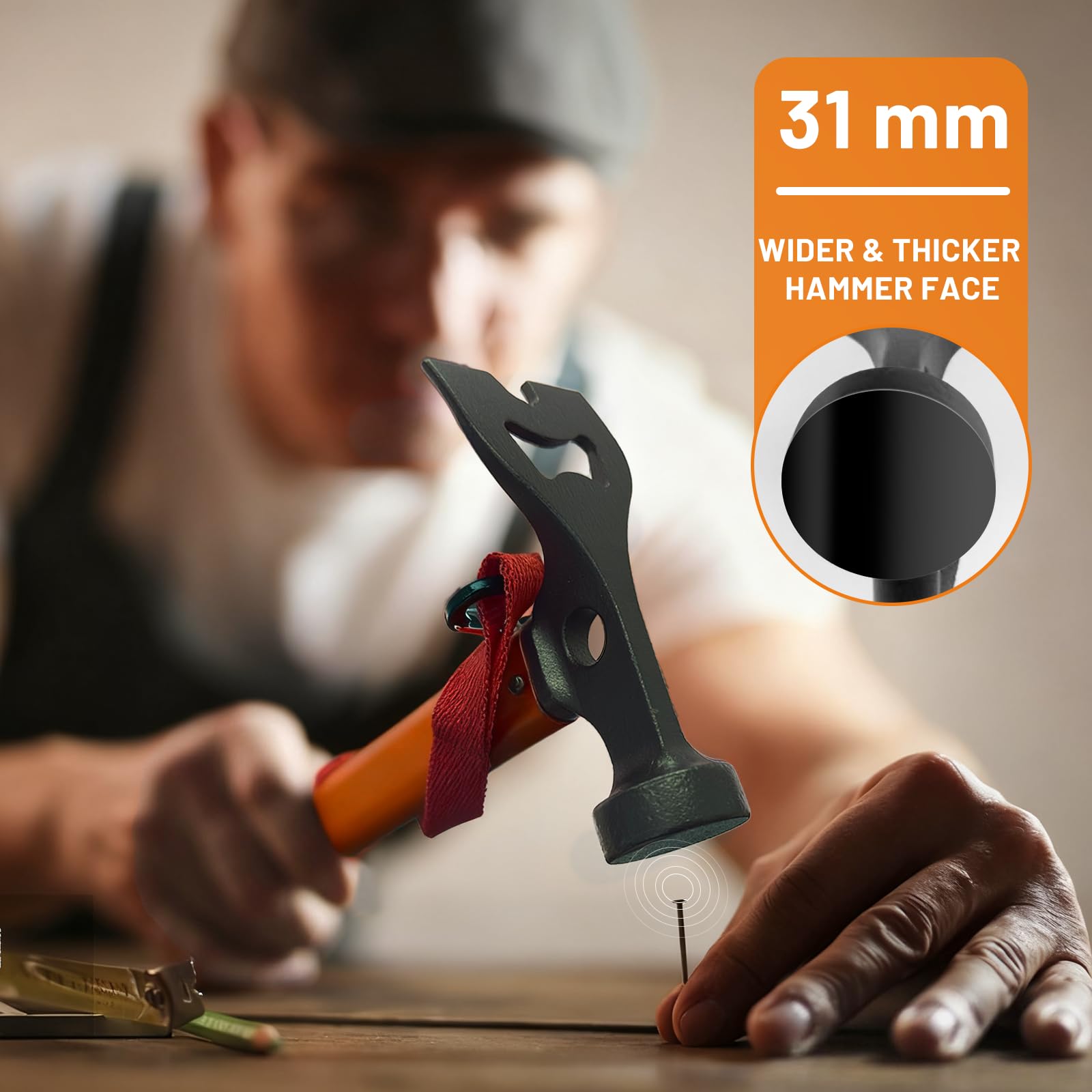 Tent Hammer: 4-in-1 Camping Mallet - Lightweight & Durable -5