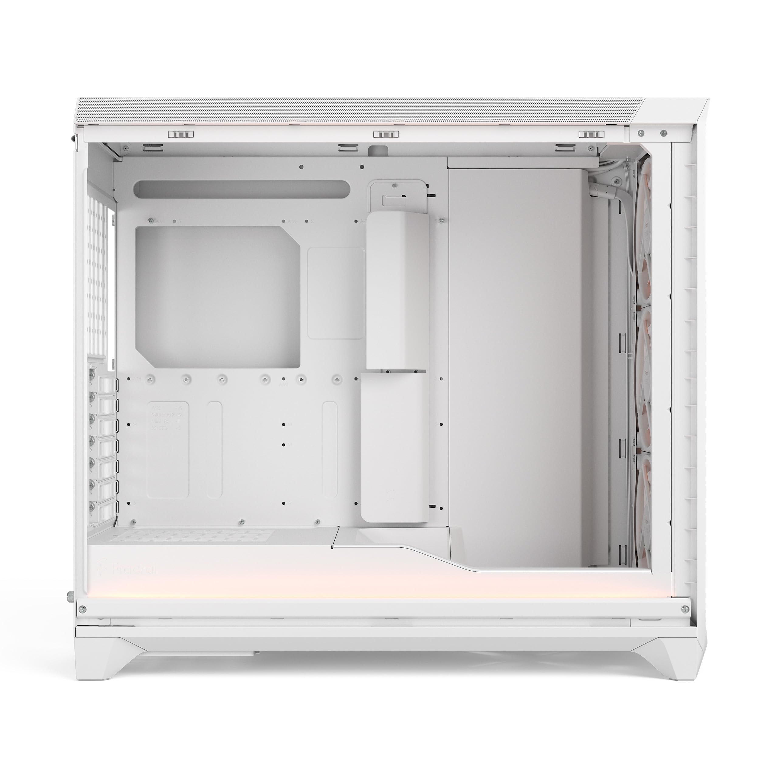 Fractal Design Meshify 3 XL Ambience Pro RGB White Tempered Glass Clear Tint Gaming Computer-Gehäuse – Gen 2 ARGB Beleuchtung via Adjust Pro Hub – DREI RGB Momentumüfter enthalten – Bild 5