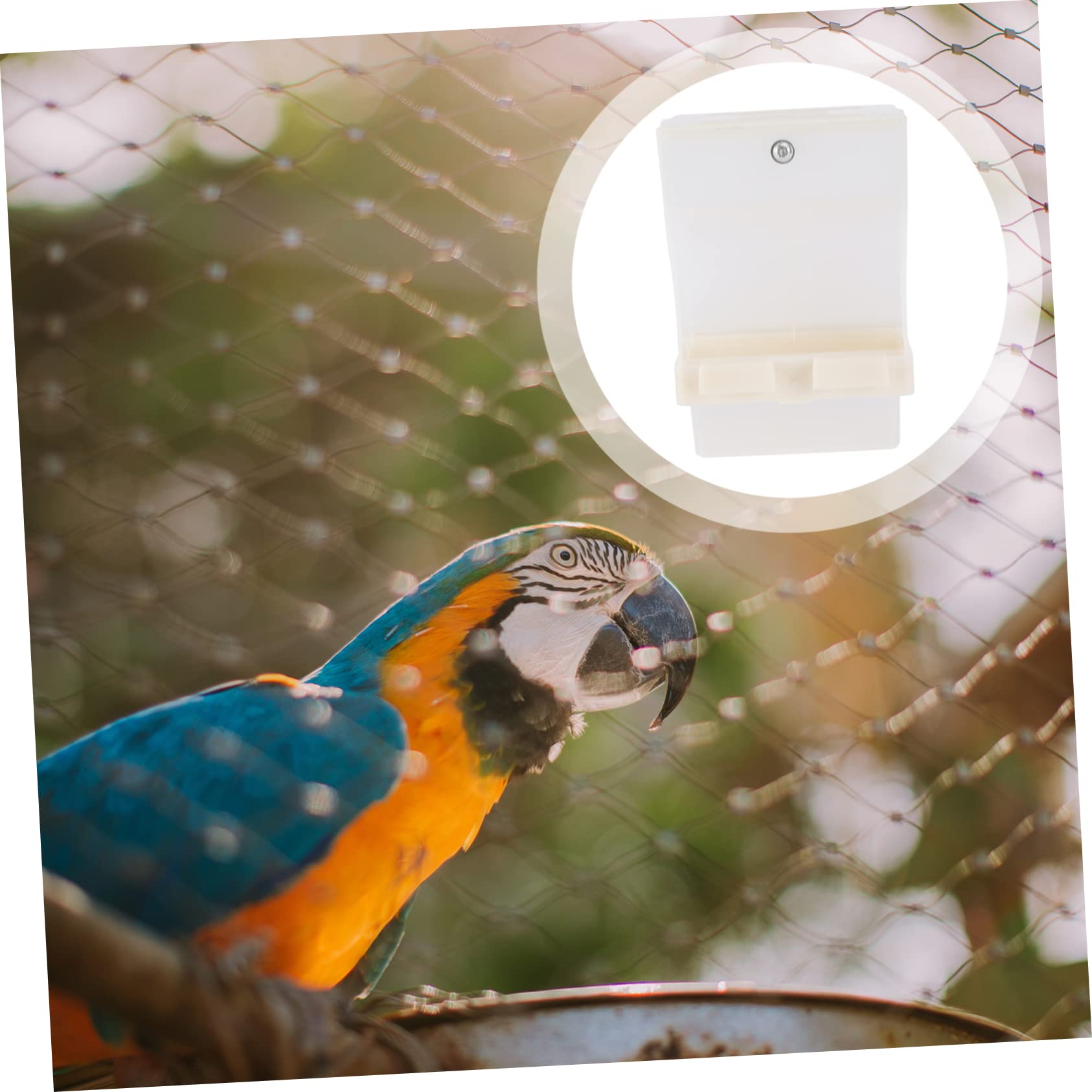 BESPORTBLE Mangiatoia Automatica Per Pappagalli 3 Pezzi - Mangiatoia Per Animali Domestici Con Design Cosparso Facile Da Usare Per Piccioni