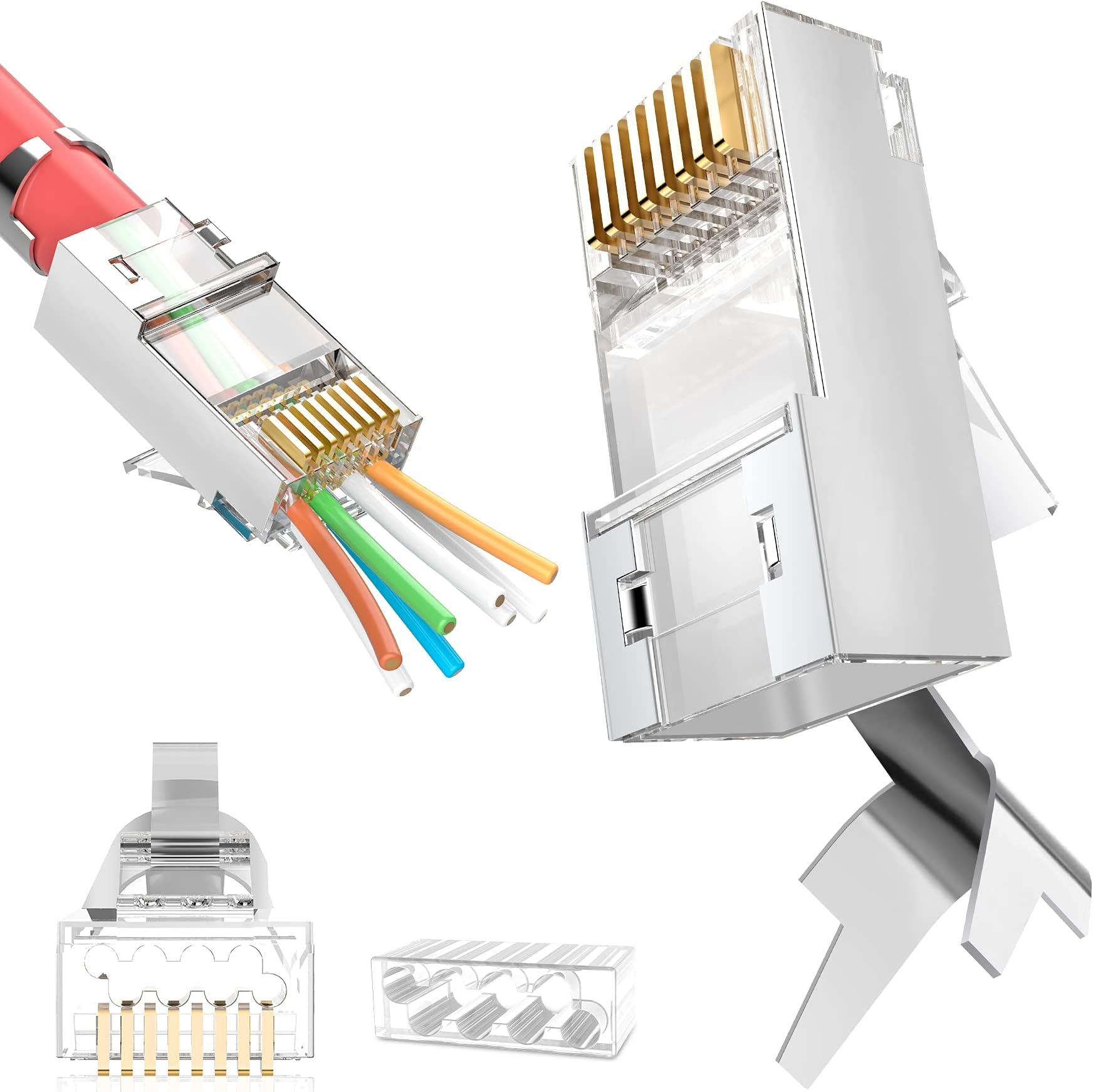 Shielded CAT6A CAT7 Connector/30Pcs