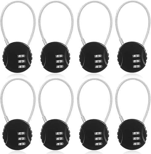 Cerradura de combinación de 3 dígitos para gimnasio, candado impermeable, bolsa reiniciable, cerradura de puerta de equipaje, cerradura de valla de