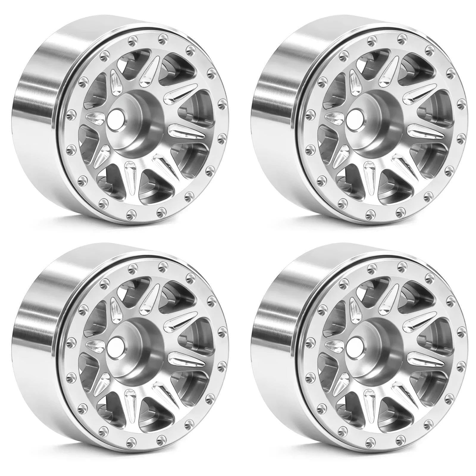 Cerchioni Ruote Beadlock 0,7" Per Axial SCX30 1/30 Parti Cingoli