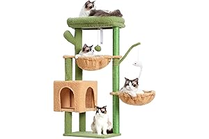 Heybly Magnifico 39.4 Inches Cactus Tower Condo, Stellar Sisal Heaven For Your Beloved Feline