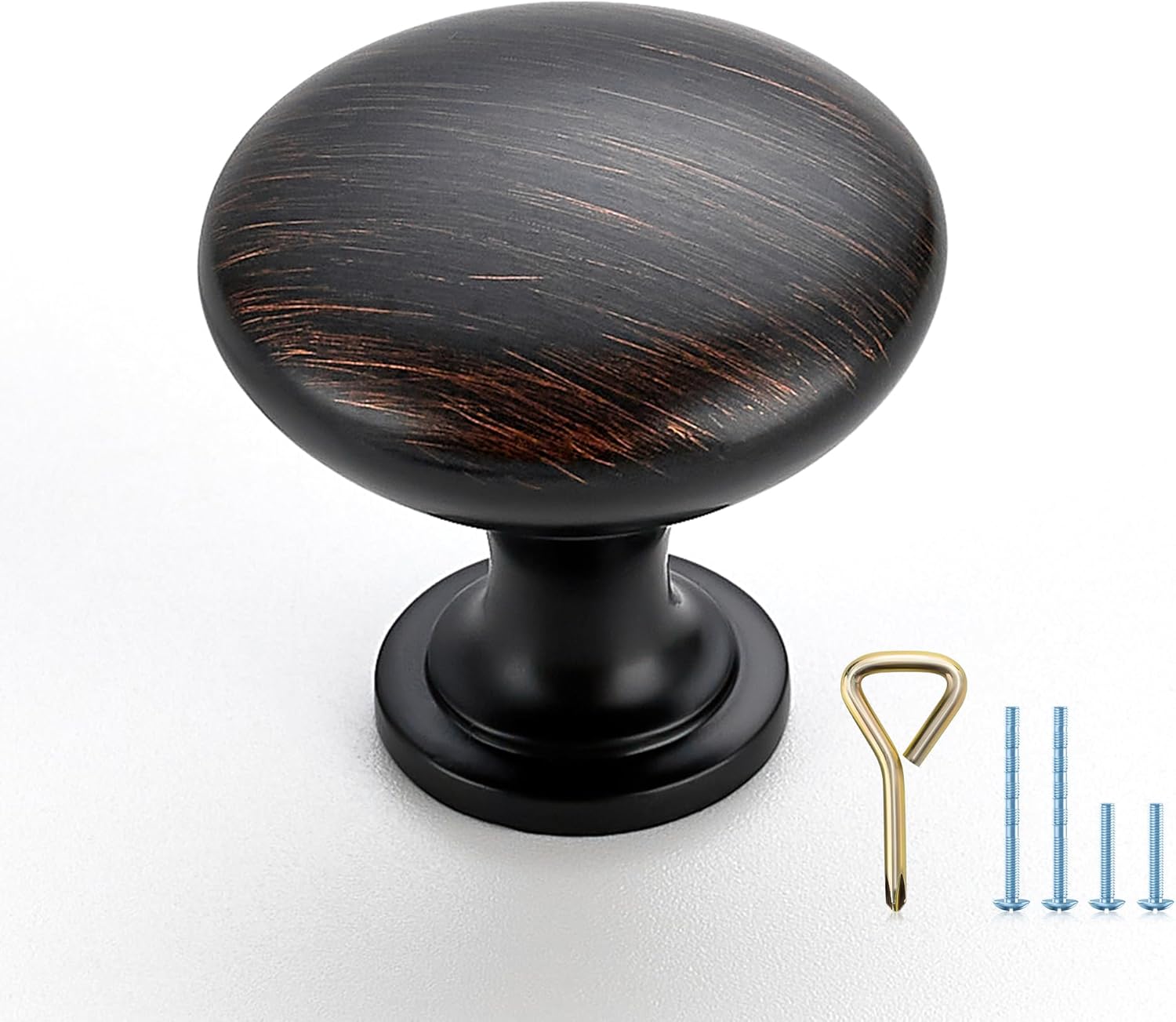 Ravinte 10 Pack 1-1/4 Inch Drawer Knobs Dresser Cabinet Hardware Solid Oil Rubbed Bronze Single Hole Kitchen Cabinet Knobs Drawer Pulls Cabinet Door Knobs Dresser Knobs for Dresser Drawers