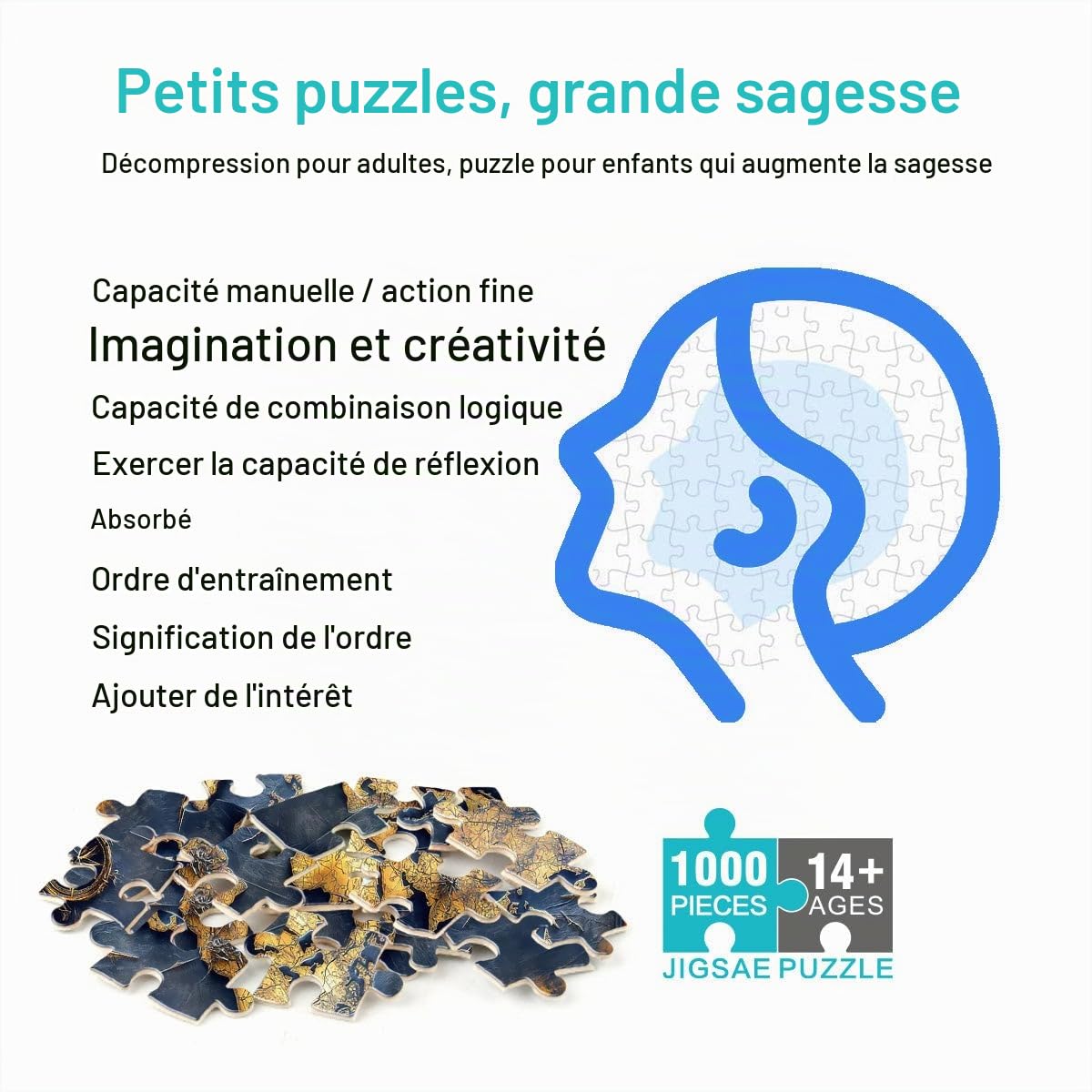 Puzzle Adulte 2000 pièces Carte du Monde Vintage Jouets de Divertissement Familial Chaque pièce est Unique - Jeu Familial Stimulant et Amusant 70x100cm