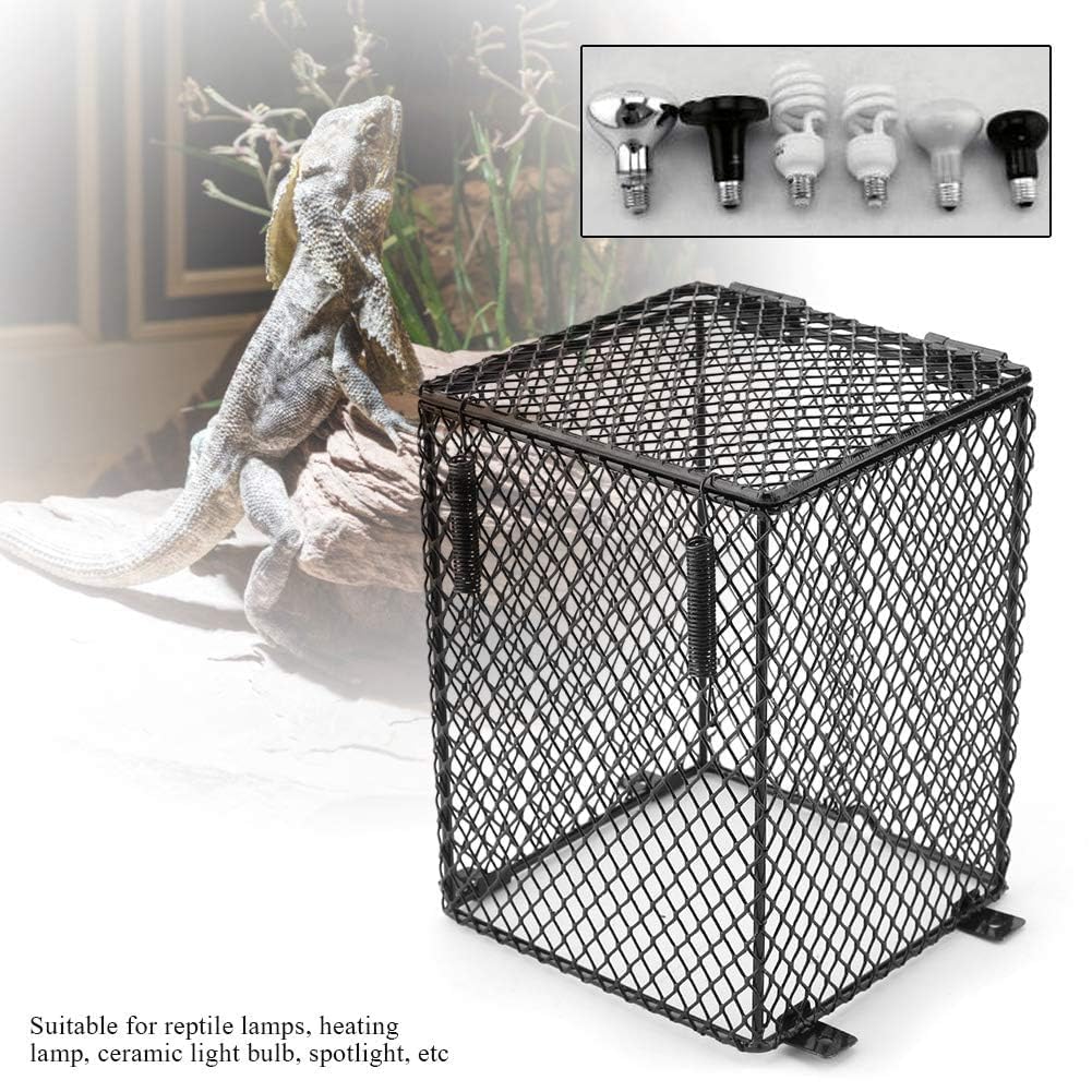 AbatJour Reptile Protecteur Céramique pour Lézard, Couverture Lumière Chaleur, Accessoire Essential pour Terrarium, Reptile Lamp Cover Cubiod