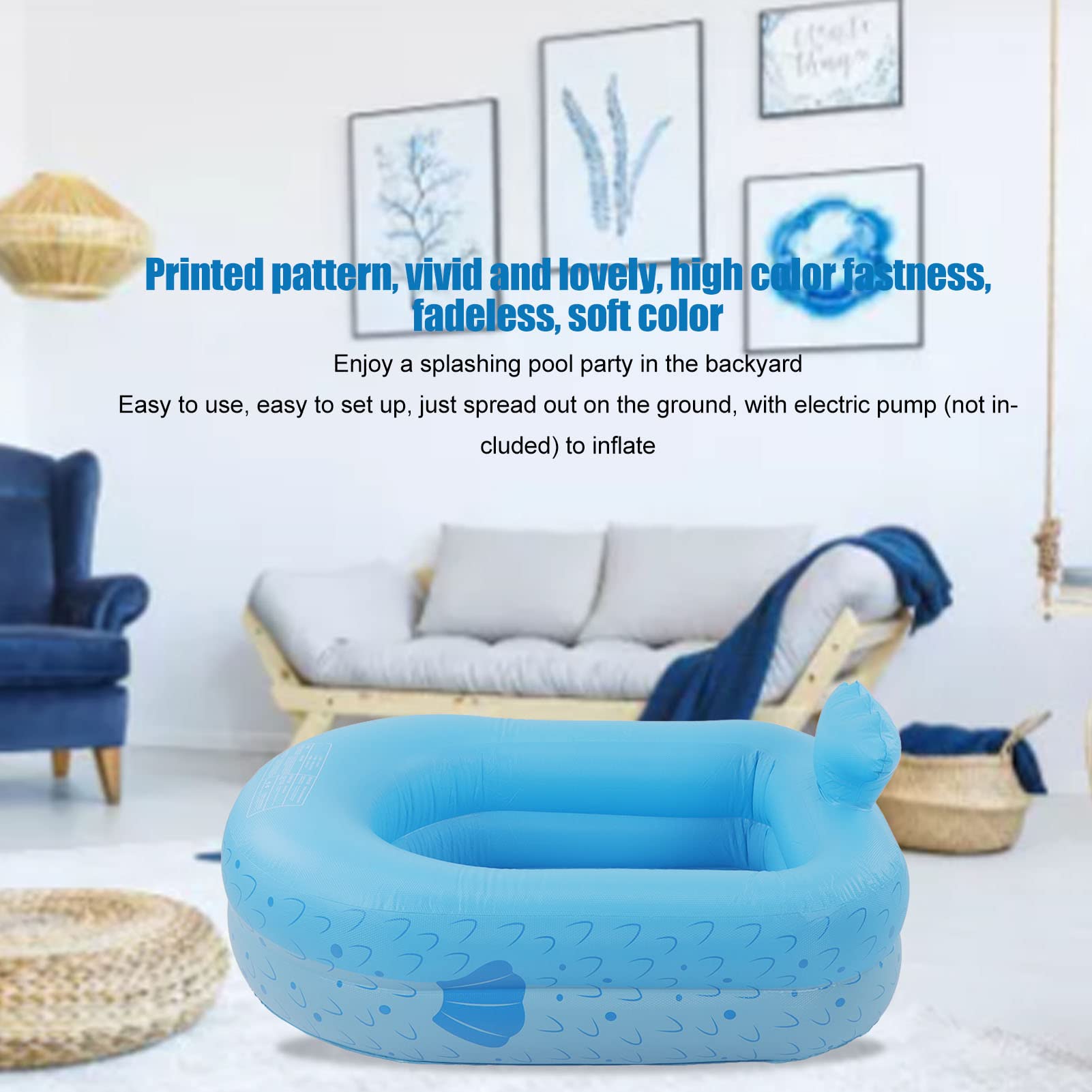 Piscina Infantil Inflable, Construcción de PVC Grueso