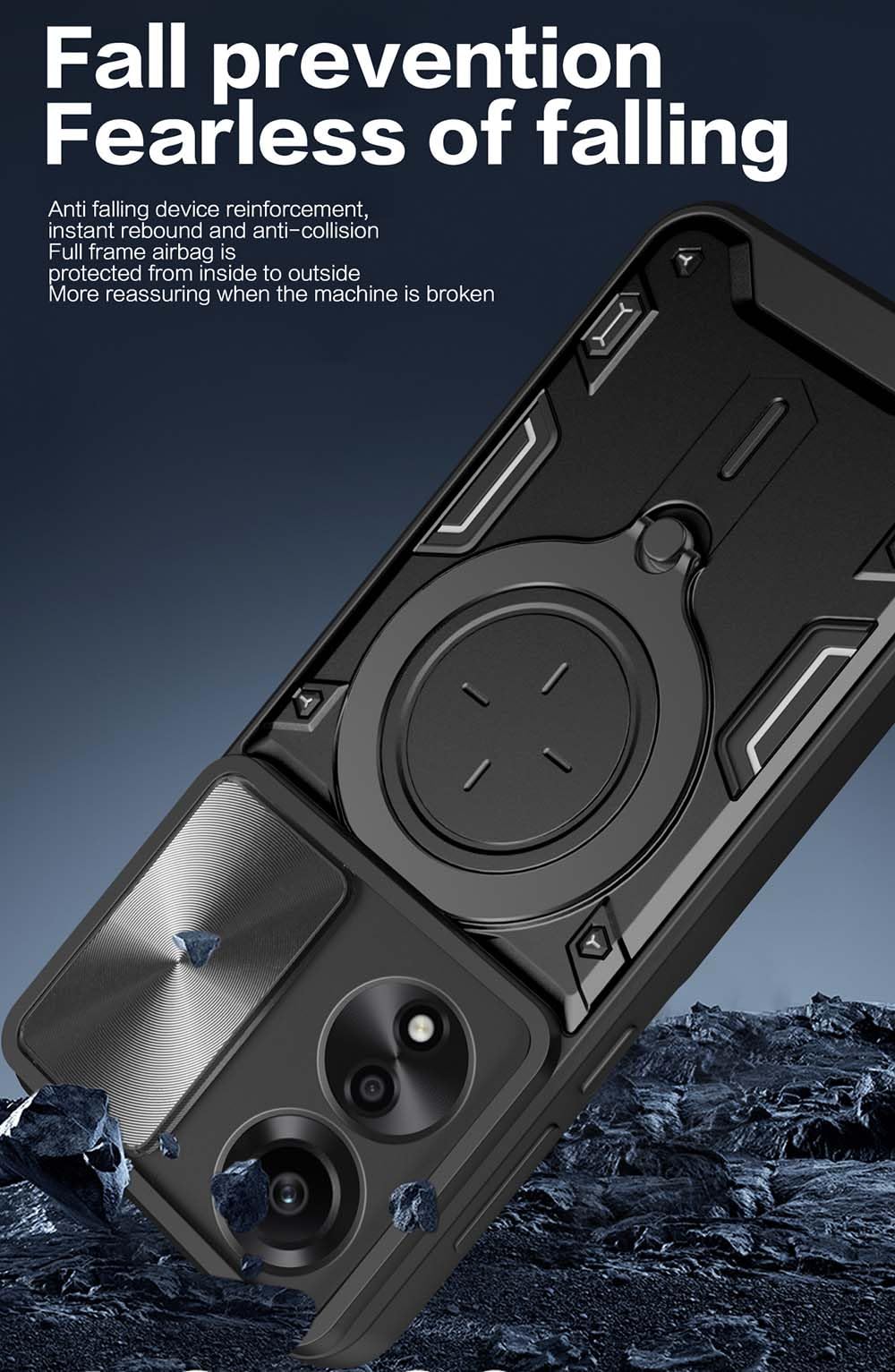 SEAHAI Cover per Oppo Find X5, [Militare Anti-Caduta] Cornice Paraurti in Silicone Morbido Ultra Sottile Custodia, con Supporto Pieghevole Nascosto Kickstand - Verde