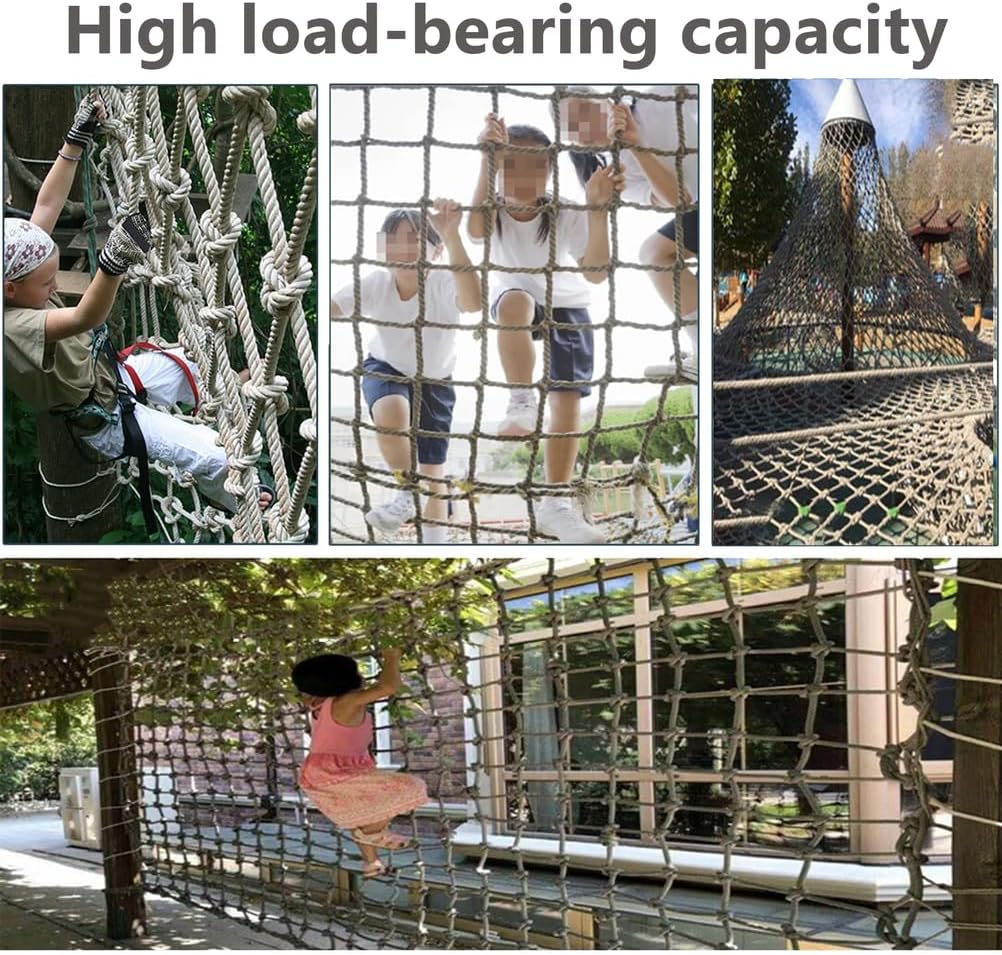 Outdoor Climbing Net for Kids & Adults, 1x7m Safety Rope Net, Backyard Climbing Cargo Net, Durable Play Equipment for Fun & Fitness