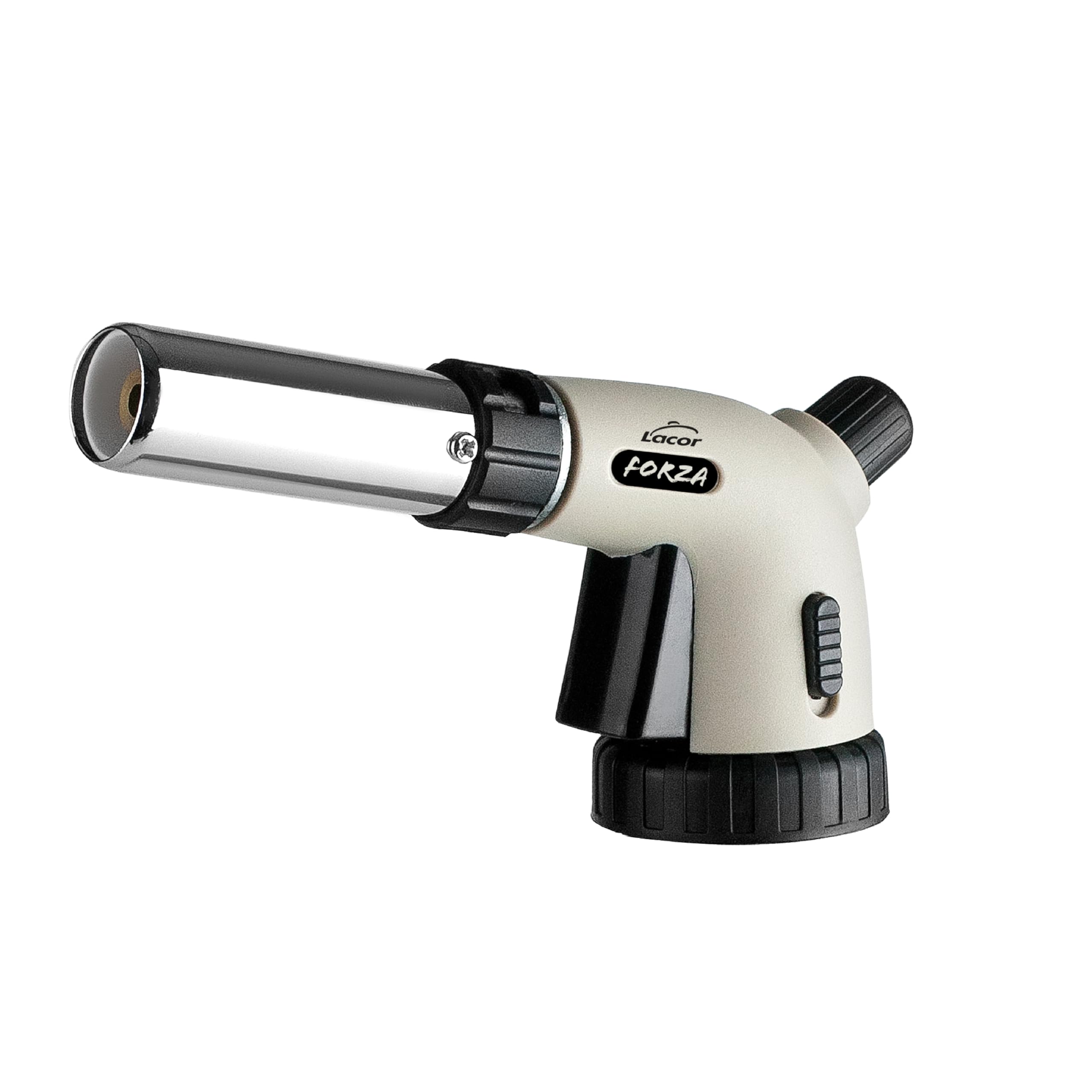 Lacor - 68899 - Cabezal Soplete de Gas Forza, Autoencendido Piezoeléctrico, Regulador de Llama Ajustable, Bloqueo de Seguridad, Sistema 360º, Caramelizar, Gratinar o Dorar, Uso Profesional