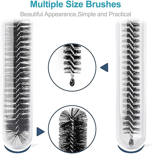 Miniatura 9 de Cepillo limpiador de paja largo que se extiende de 12 pulgadas, extra ancho de 0.47 pulgadas de diámetro, cepillos de limpieza para tubo de cuello