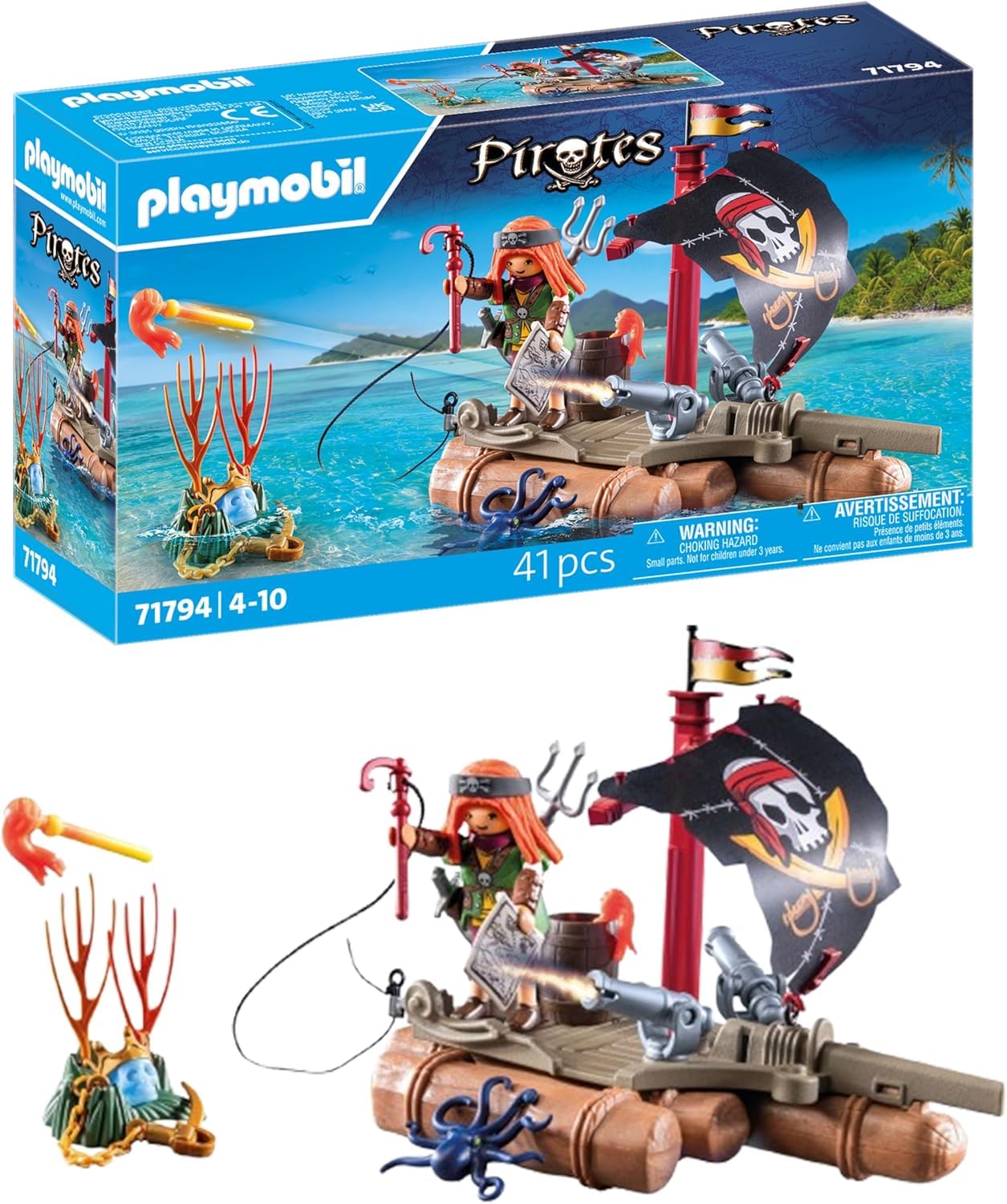 PLAYMOBIL Schatzbergung auf Piratenfloß