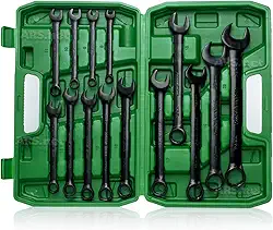 Jogo De Chaves Combinadas 8 a 24mm Aço Com Maleta Ferramentas 14 Peças