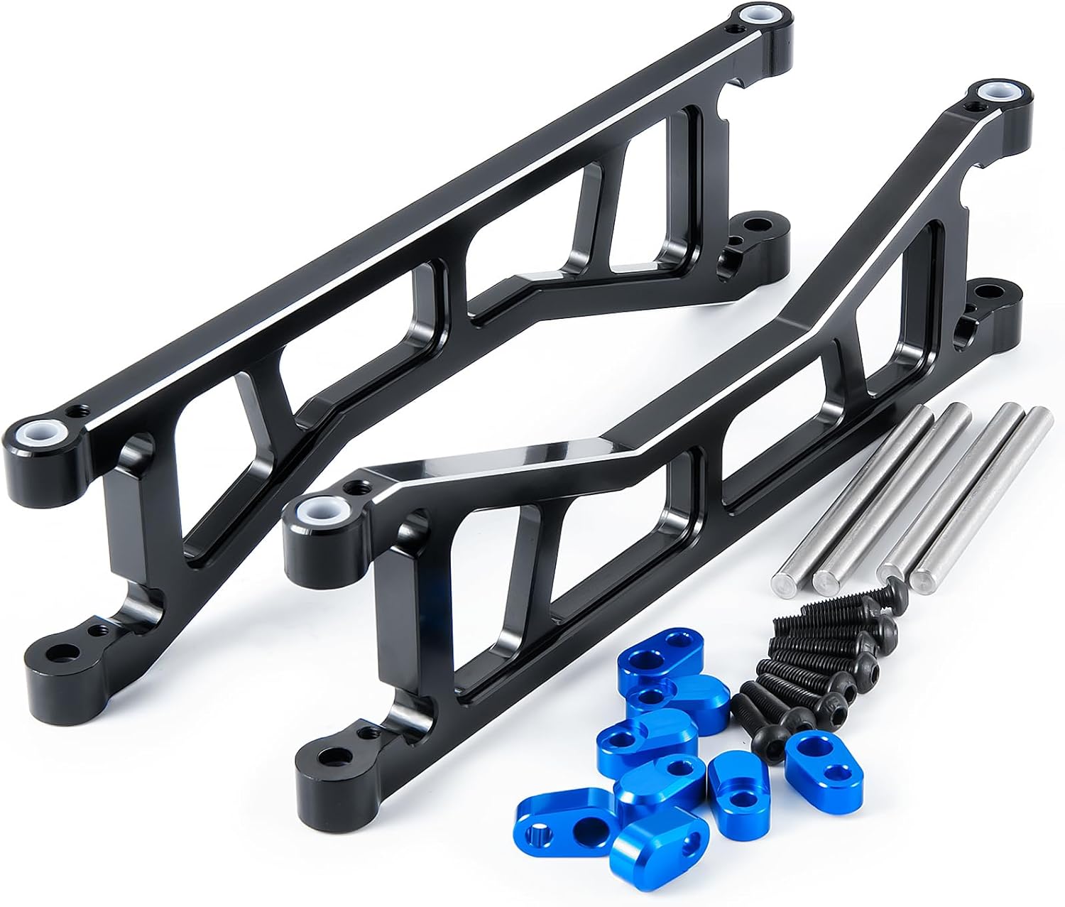 Aluminum Alloy Front or Rear Suspension Upper/Lower Arms Upgrade Parts for 1/5 Tra-xxas X-MAXX XMAXX RC Car Buggy (Upper + Lower Arms)