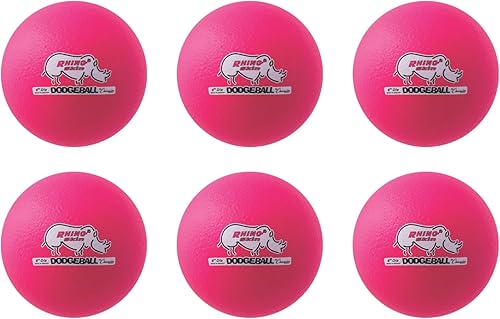Miniatura 14 de Champion Sports Rhino Skin - Juegos de bolas de dodgeball de rebote bajo y individuales para juegos de juegos infantiles, PE, patio trasero y liga