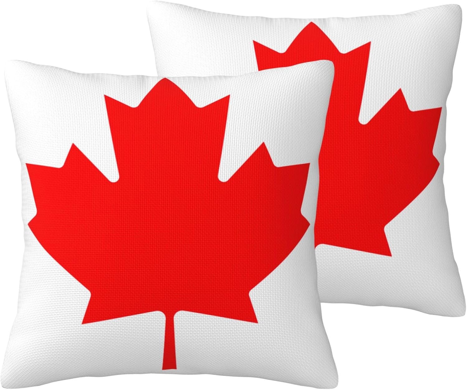 Canadian Flag Imitation Linen Pillowcase -2 Sets, Fashionable Home Decoration, Used for Sofas, Gardens, beds