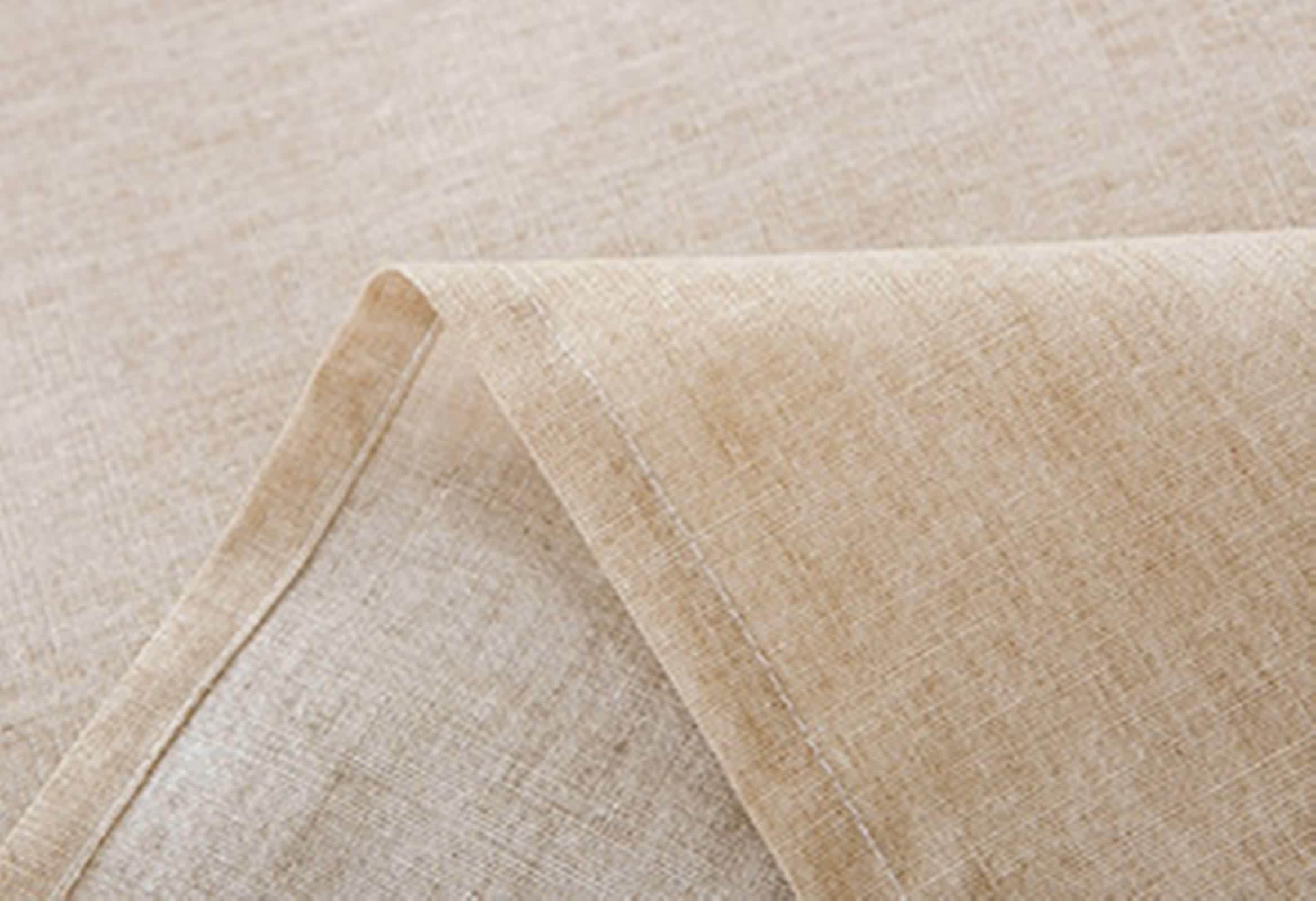 Tovaglia Lino Beige, Tovaglia Elegante Tavolo Tinta Unita Decorativa 120X120CM per Compleanno Festa Matrimonio