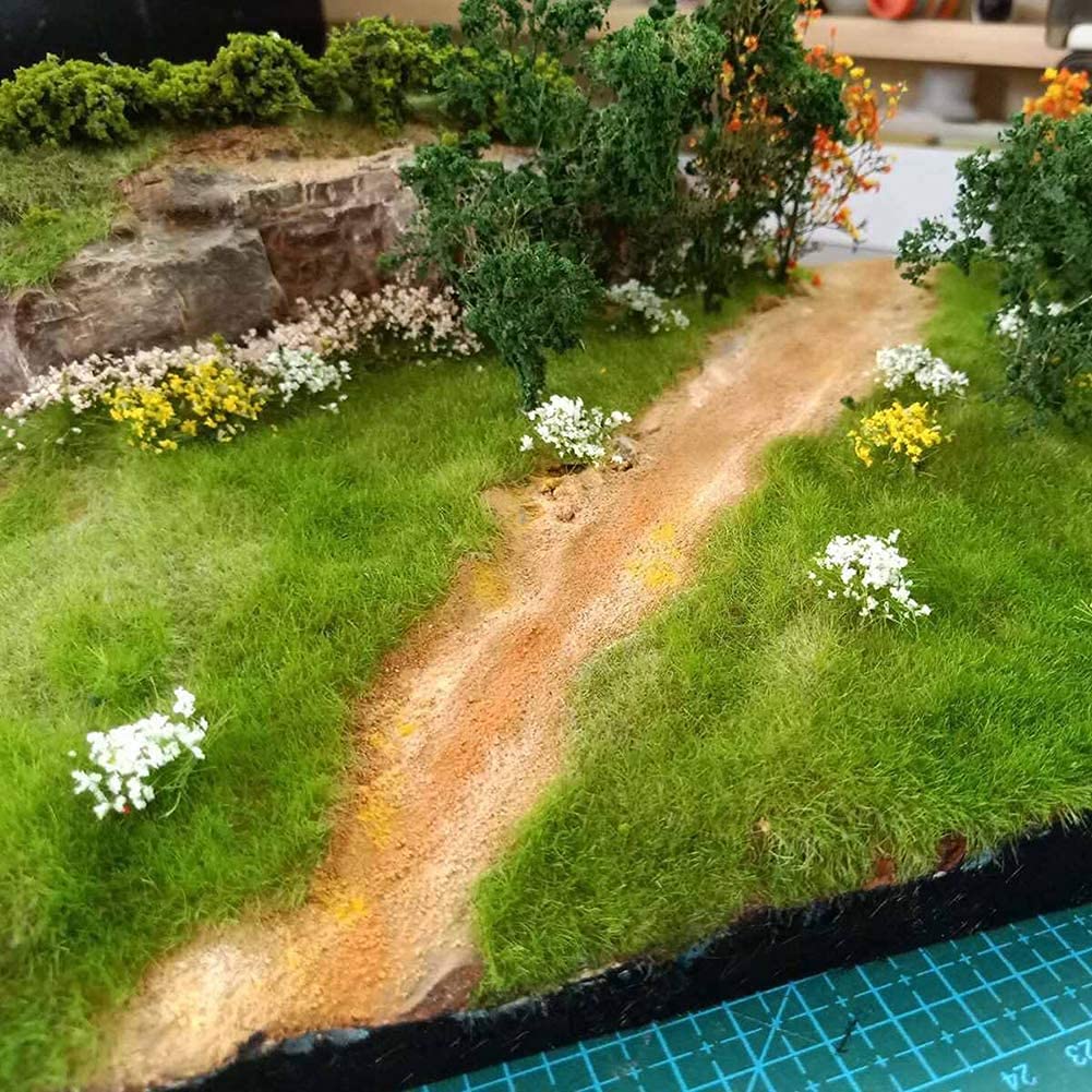 Tiardey Touffes D'herbe Pour Maquette – Kit De Terrain Réaliste – 50 Pièces – Idéal Pour Dioramas, Trains Miniatures, Maisons De Poupée – Grappe Flétrie