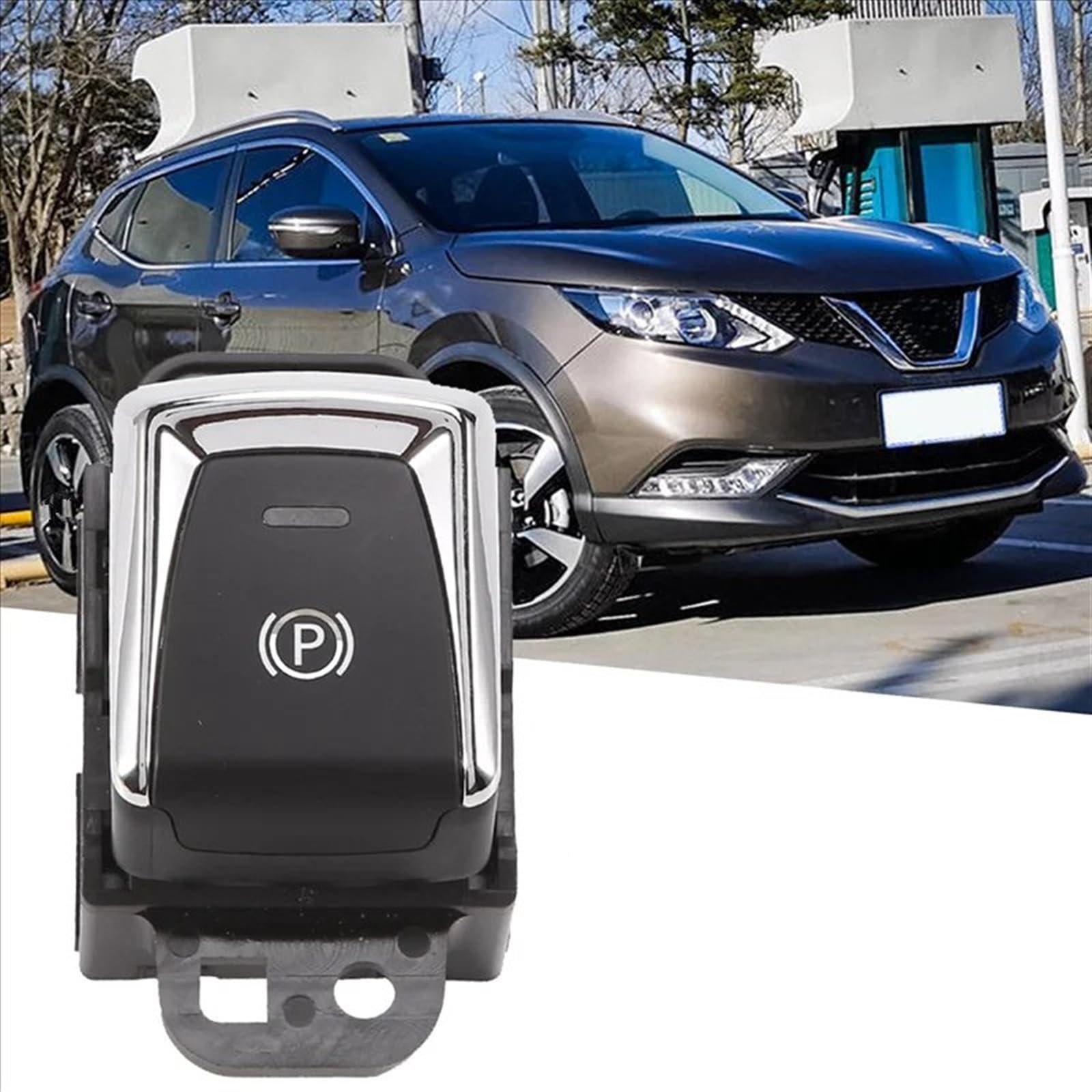 Interruttore Pulsante Freno A Mano Elettronico Per Nissan Qashqai 2014-2018, 969XC-4EA0A, In ABS Nero