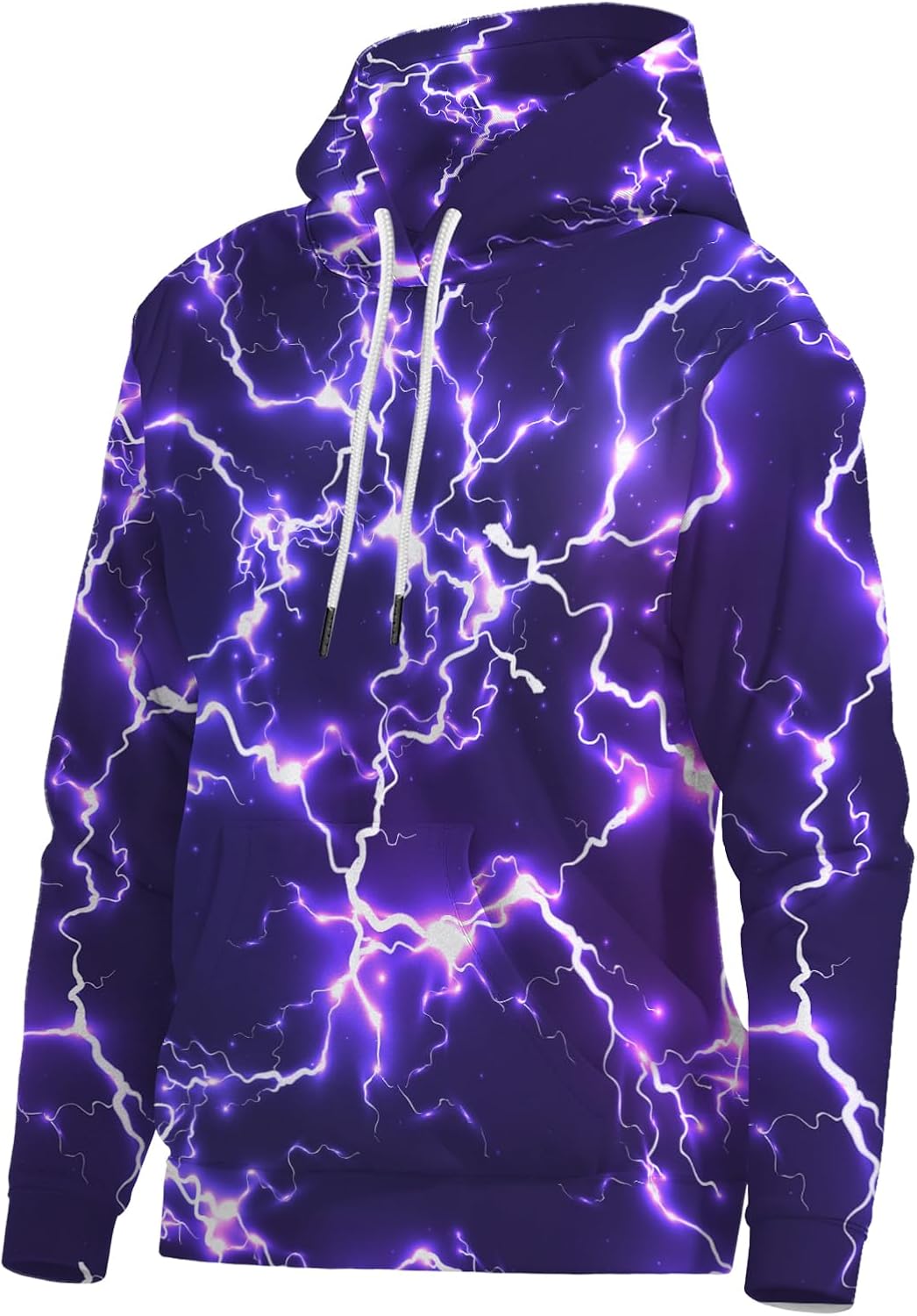 Unisex New Men's Novelty Hoodies Cool Lightning Graphic Hoody Fleece Pullover Hooded Sweatshirts