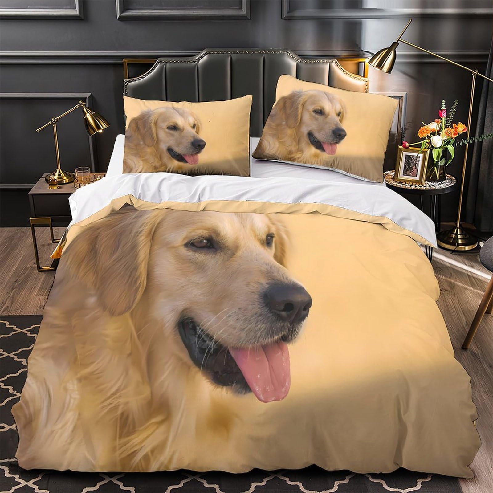 Parure de lit couple vintage pour chambre cocooning