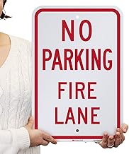 SmartSign No Parking - Fire Lane Sign | 12 x 18 Inches Engineer Grade Reflective ACM, Laminated for Protection, Rust-Free