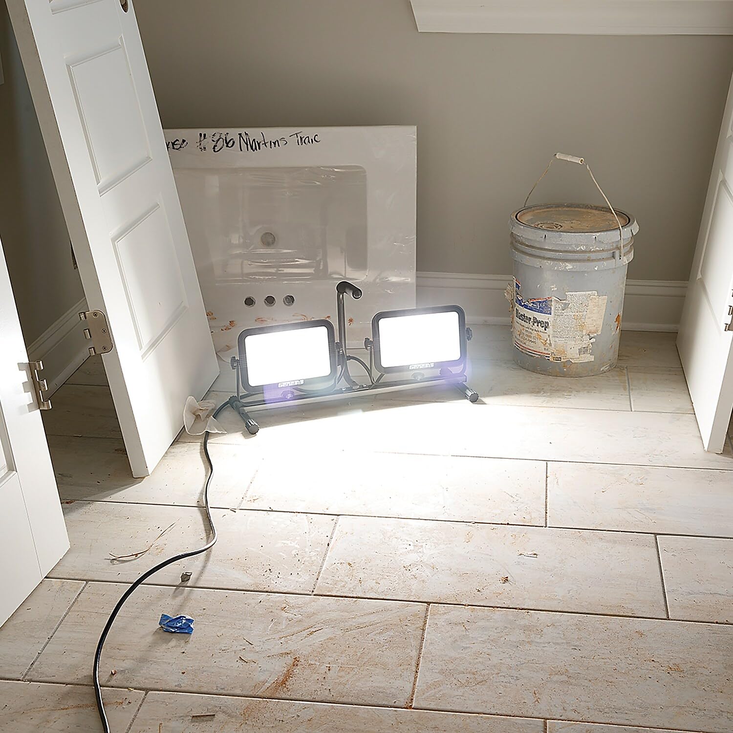 Genesis 13,000 Lumen Work Light with Stand, Weather Proof, All