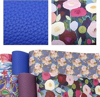 レザークラフトハンドメイド花柄カードケース Amazon | David accessories 鮮やかな花柄 花柄 20cmx34cm 6枚セット