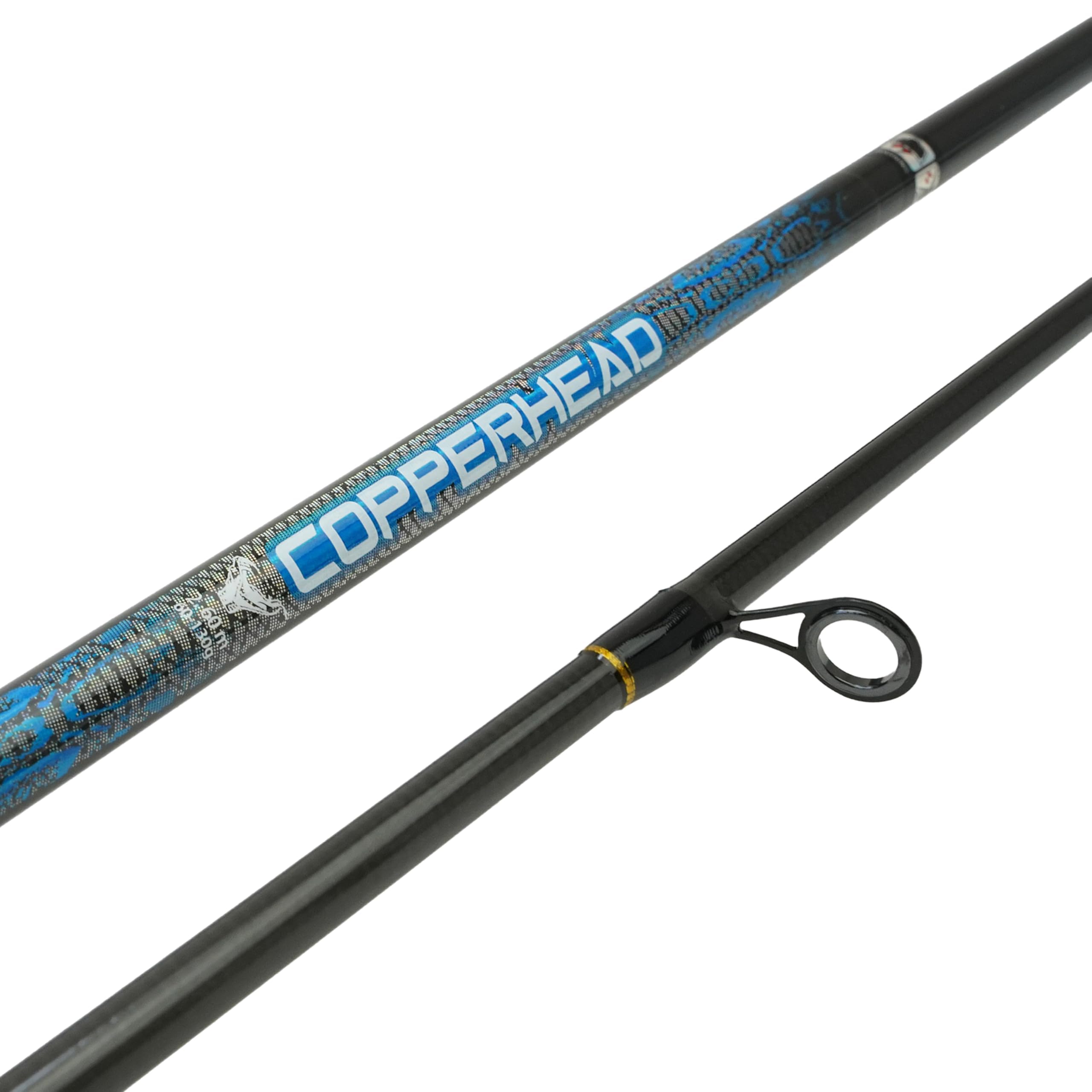 DLT Copperhead - 2,60m - Wolfsbarschrute - Schwarz - Carbon - Solider Rollenhalter inklusive