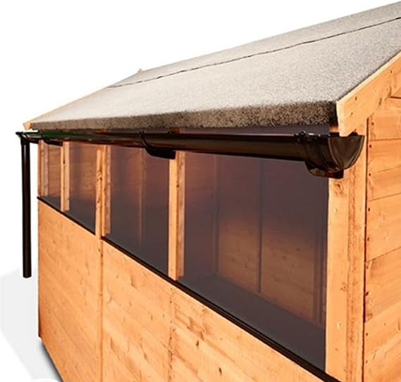 BillyOh Plastic Gutter System Kit (8ft), Ideal for Sheds & Outbuildings