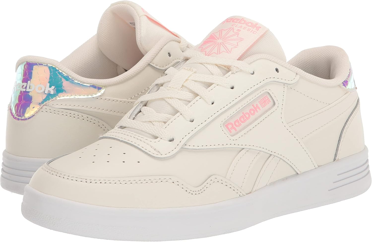 Reebok Women's Club MEMT Sneaker 6 Chalk/White/Pink Glow