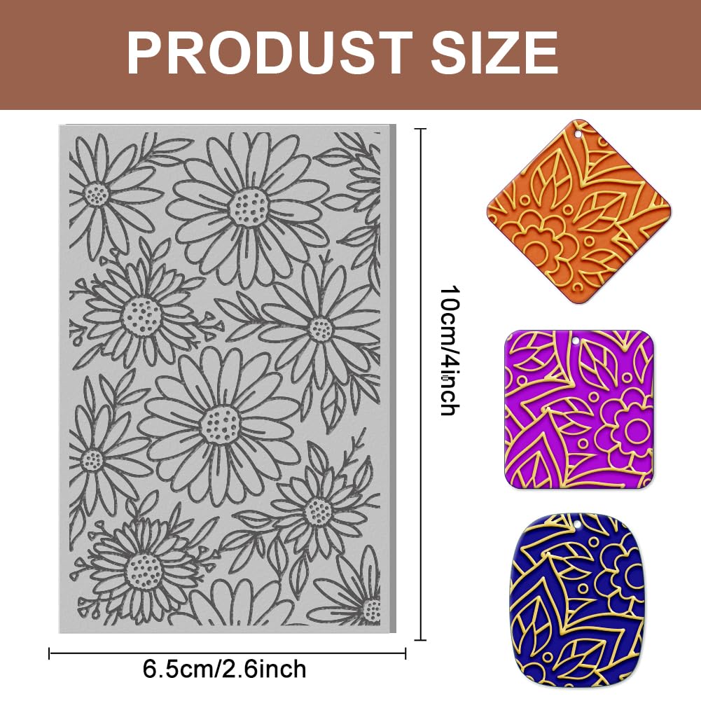 Arriettycraft Polymeer klei sneeuwvlokken textuurvellen voor oorbellen sieraden maken, kerst sneeuwvlok klei textuur mat voor polymeer klei projecten