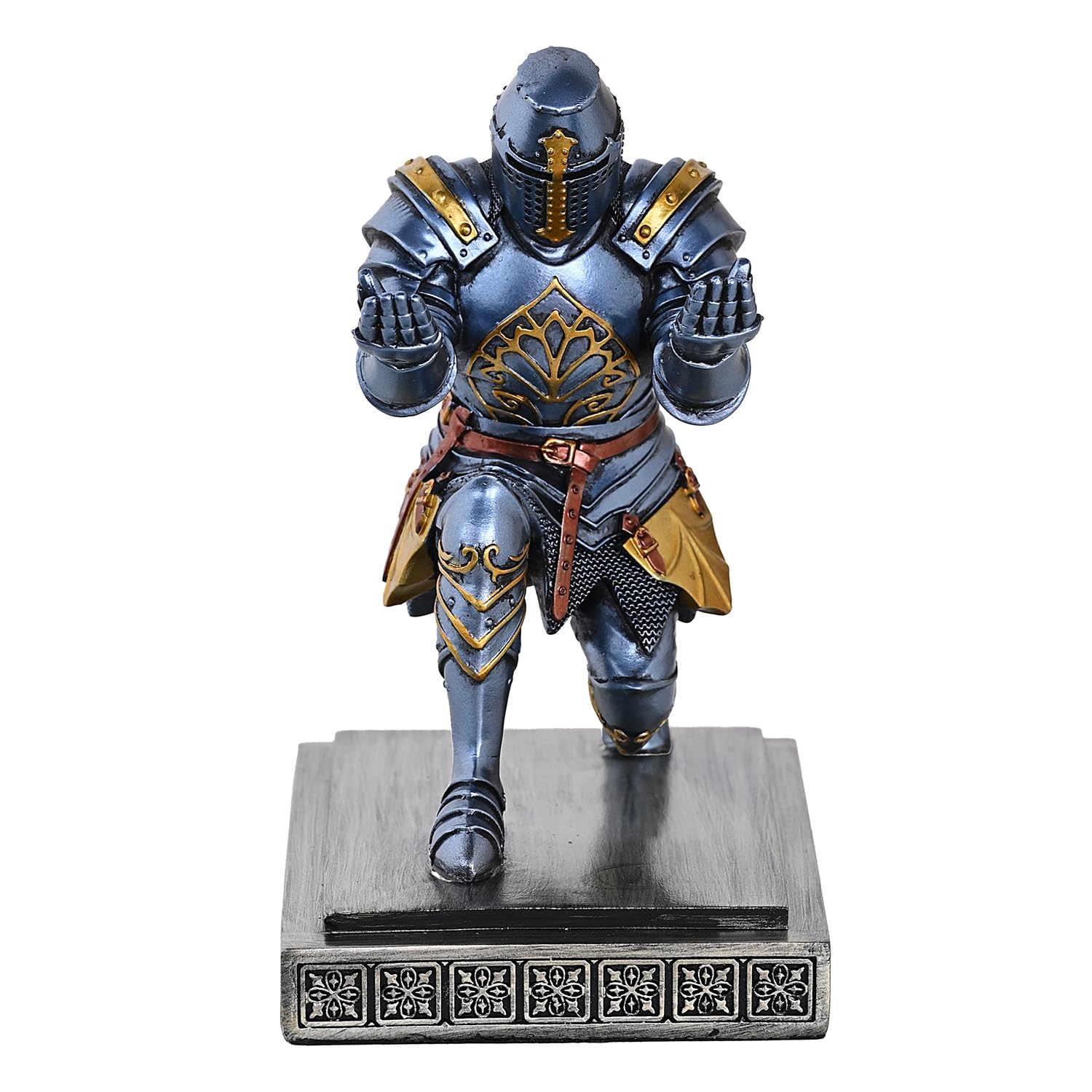 Templar Vanguard Soldato portapenne, portapenne, organizer da scrivania e accessori come regalo per gli appassionati di guerrieri medievali (blu)