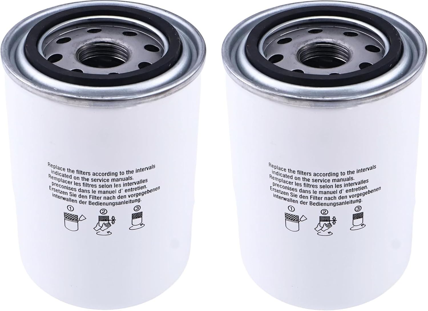 JEENDA 2PCS 10 Micron Spin-On Fuel Tank Filters Transfer Pump Filters 596-5 595-5 Replacement Water-Block Canister
