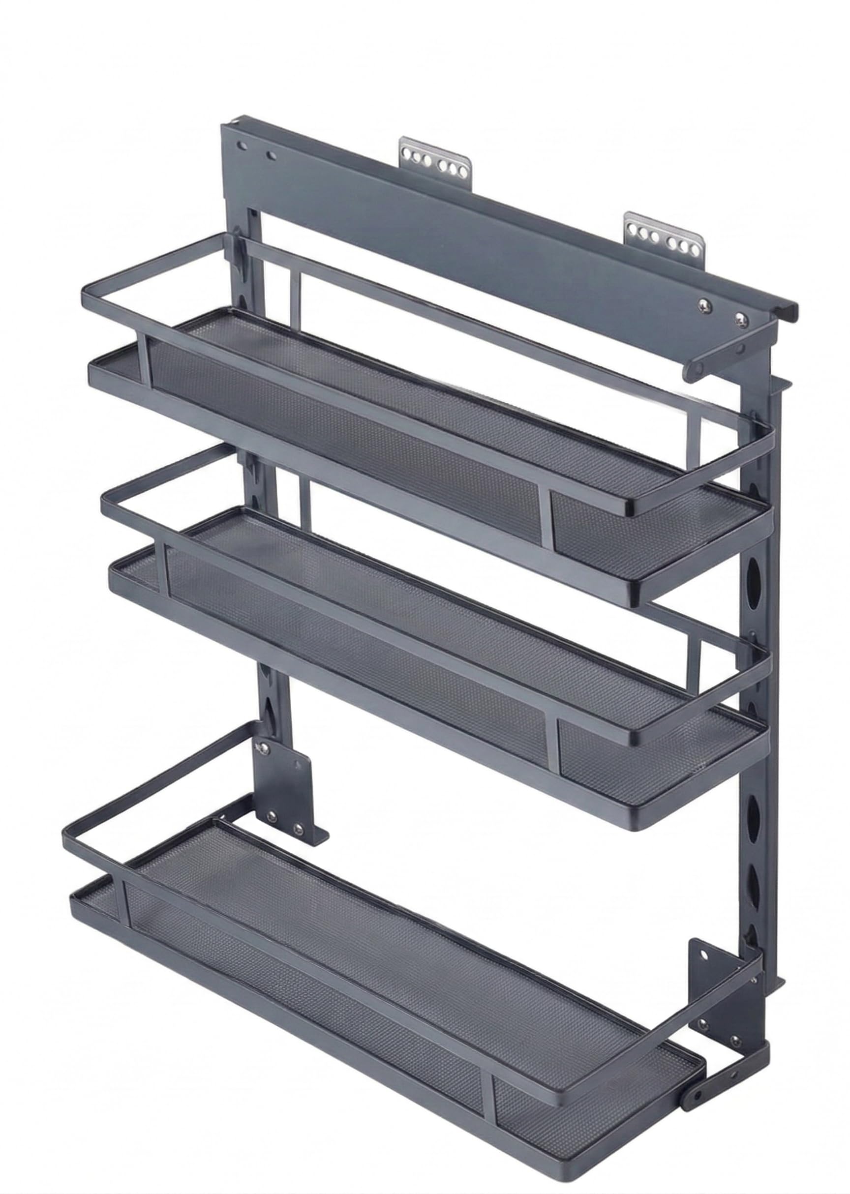 Kitchen Cabinet Side Mounted Bottle Pull Out Unit, Soft Close, Grey, Flat Line Style (3 Layer, 300 mm)-image-9