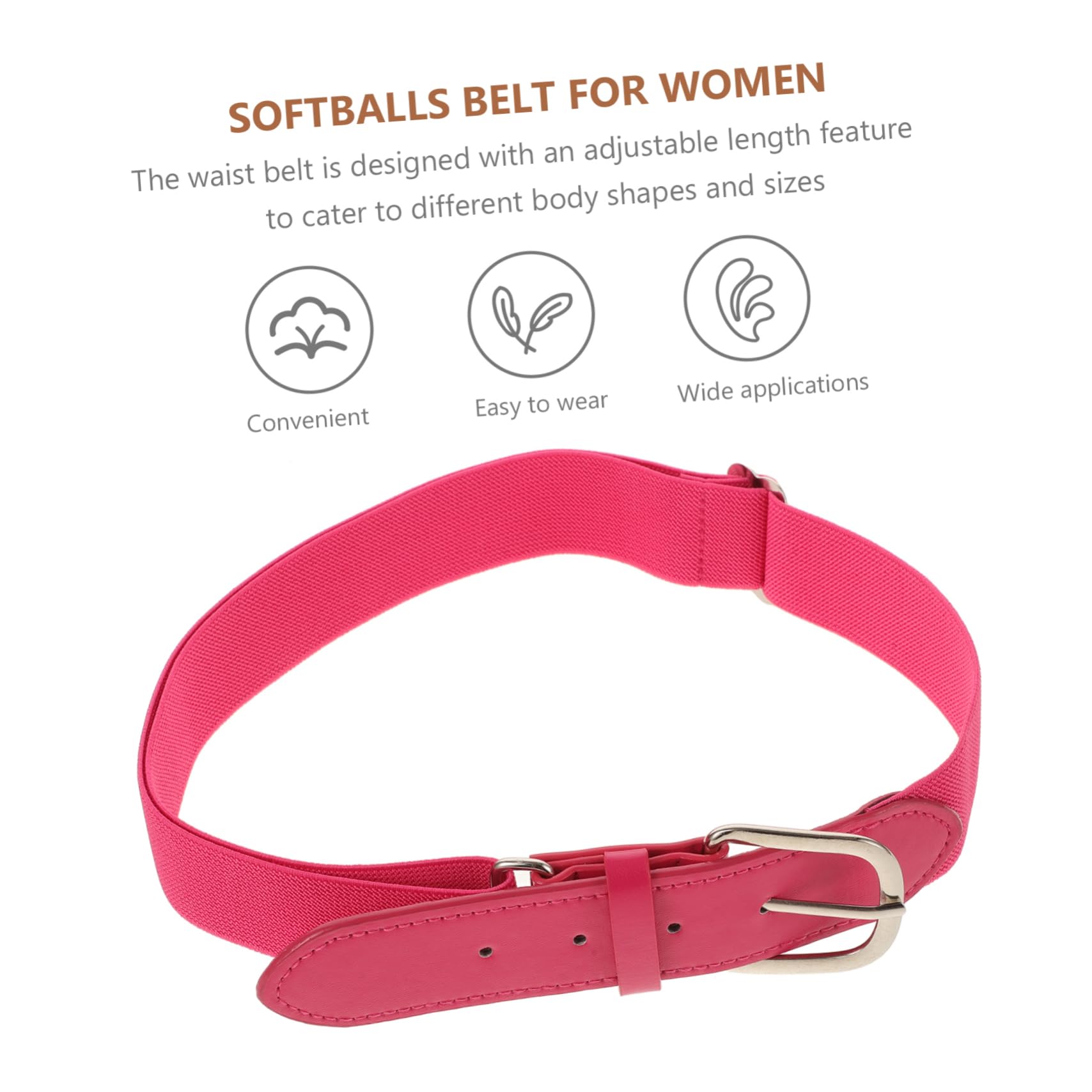 GAROZATION Hot Baseball Belt for Boys and Girls Youth Sports Activities Elastic Girls Belt Protective Support Pink