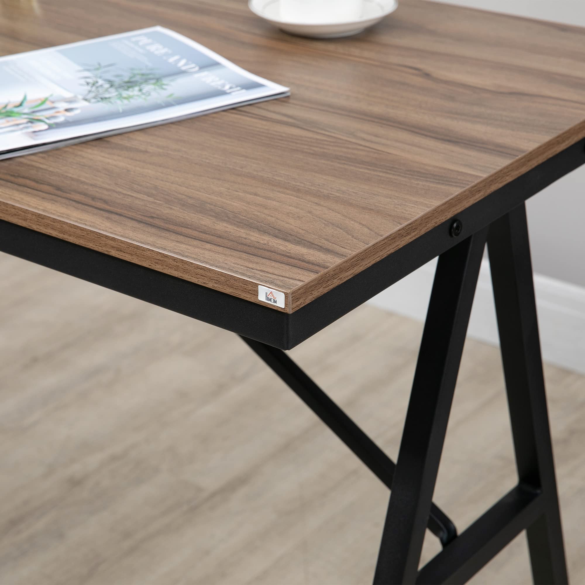 HOMCOM Ensemble Table de Bar avec 4 Tabourets, Table à Manger Debout avec 4 Chaises Rembourrées, Pieds en Acier, Style Industriel, Table Haute Bar pour Salle à Manger, Cuisine, Gris Clair