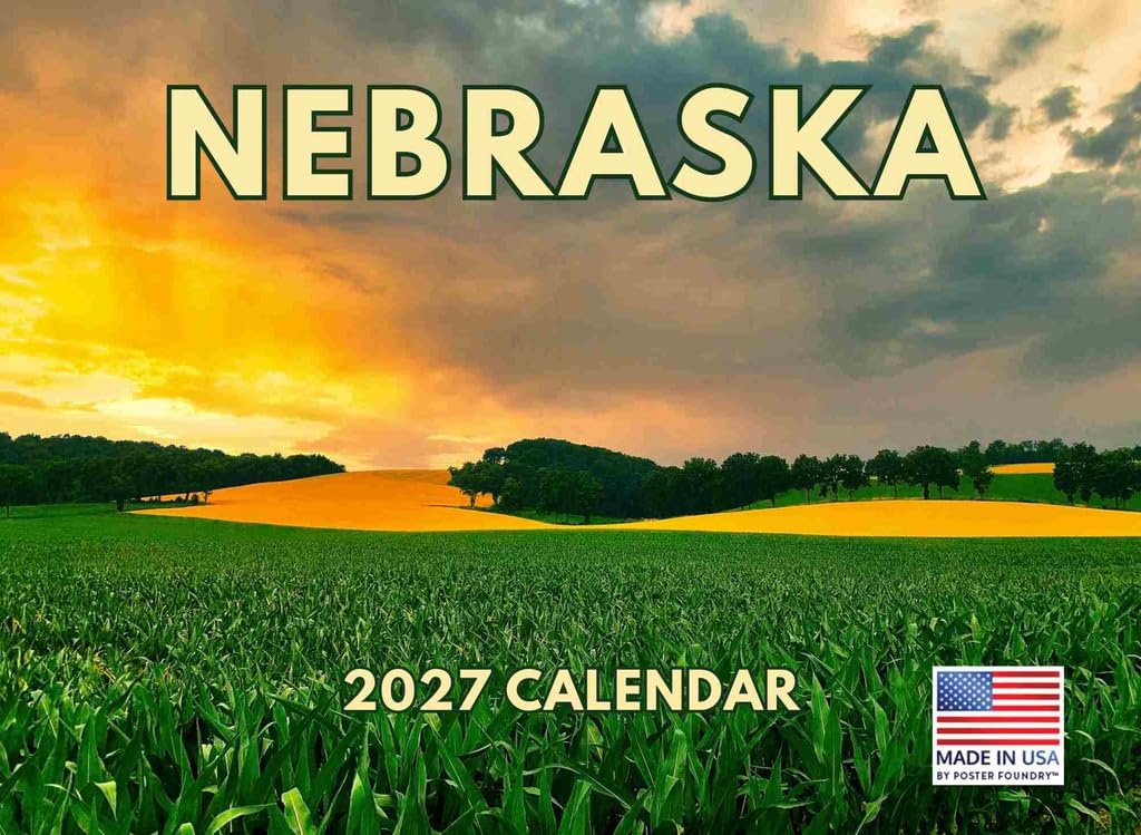 Nebraska Calendar 2027 Monthly Wall Calender 12 Month — image 1