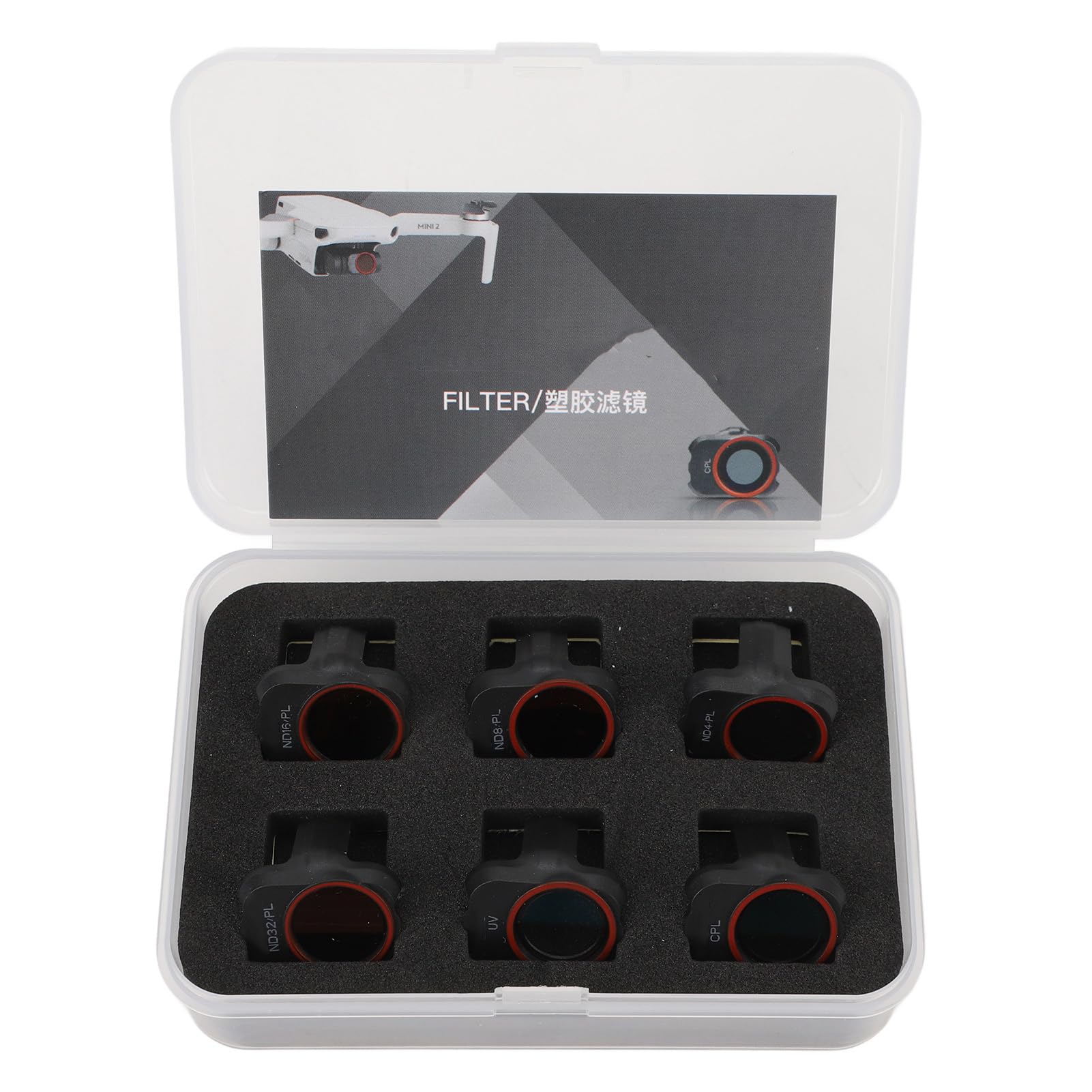 Juego de Filtros ND CPL 6 en 1, Filtro de Lente de Densidad Neutra de Vidrio óptico con Estuche de Almacenamiento