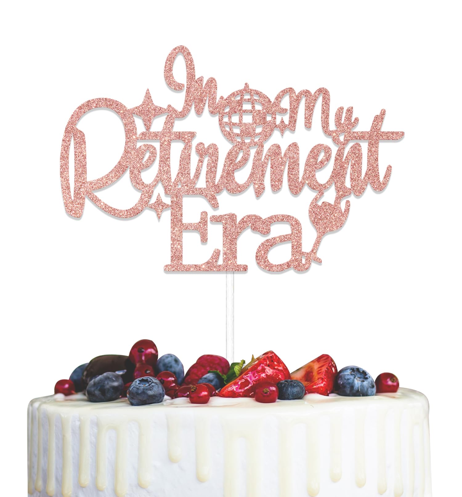 In My Retirement Era Cake Topper, Retirement Cake Topper, Retirement Cake Decorations, Funny Retirement Party Decorations Supplies Rose Gold