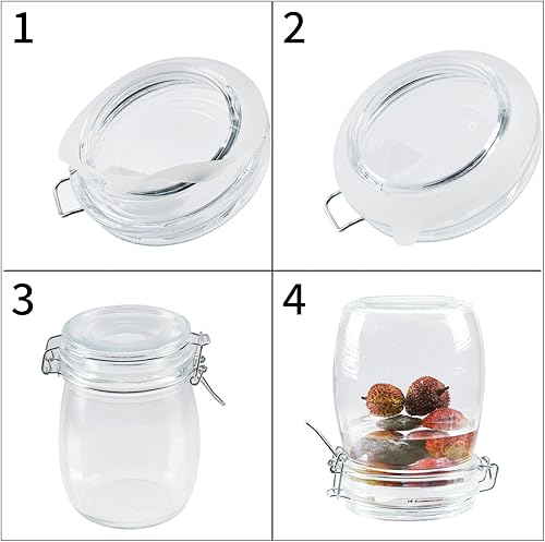 Miniatura 4 de 12 piezas de sellos de goma para frascos de vidrio, anillos de sellado de silicona herméticos y a prueba de fugas para frascos masón, elásticos y se